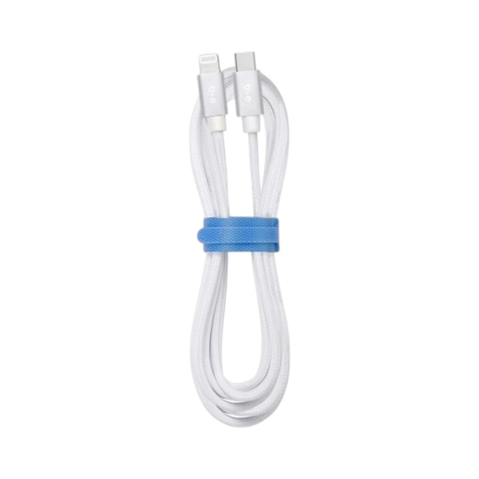 blu element Câble Tressé de Charge/Sync USB-C vers Lightning 6ft Blanc Blu Element