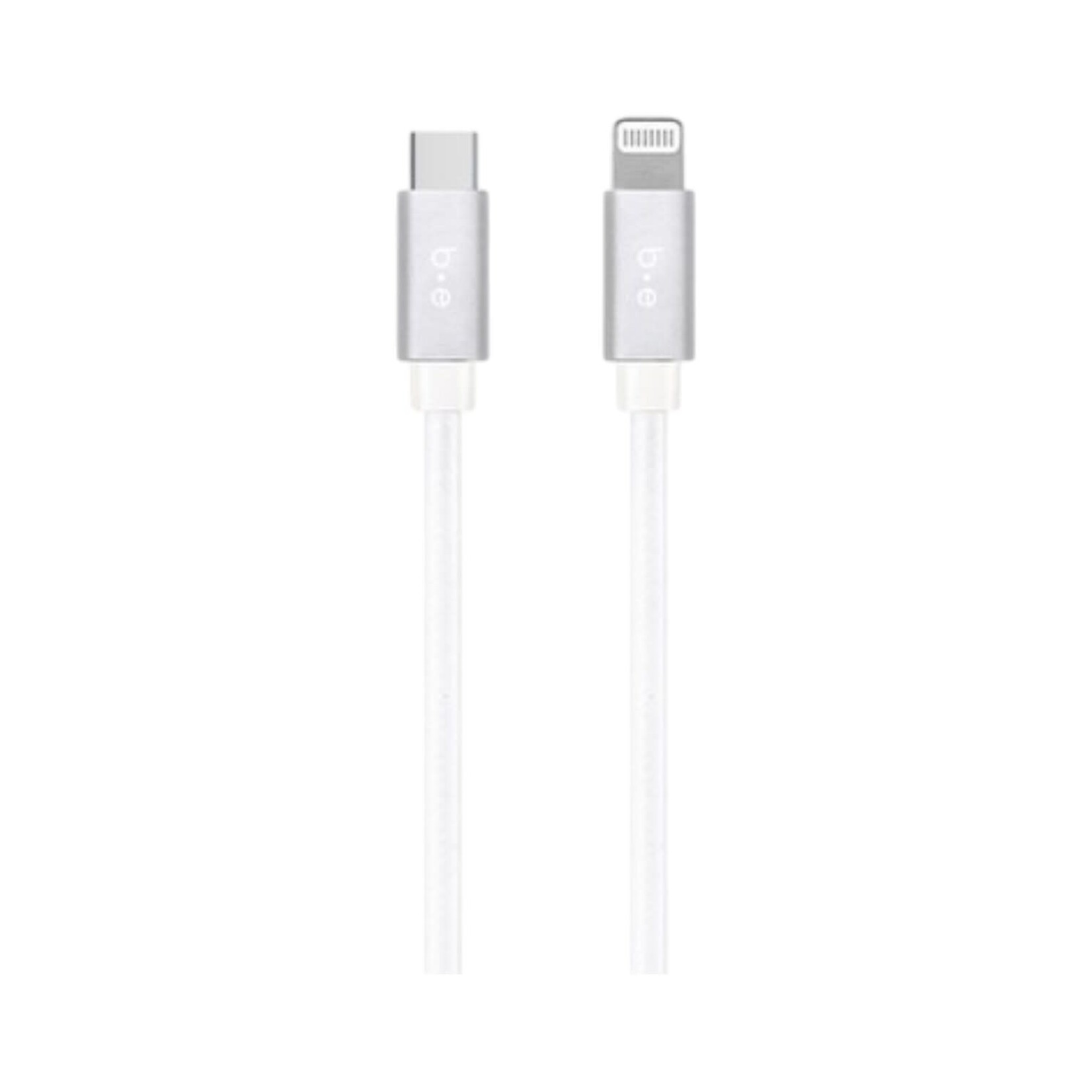 blu element Câble Tressé de Charge/Sync USB-C vers Lightning 6ft Blanc Blu Element