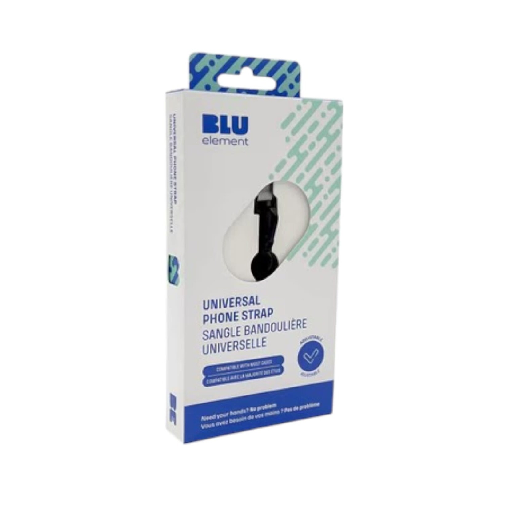 blu element Sangles Universelles pour Téléphone Noir Blu Element