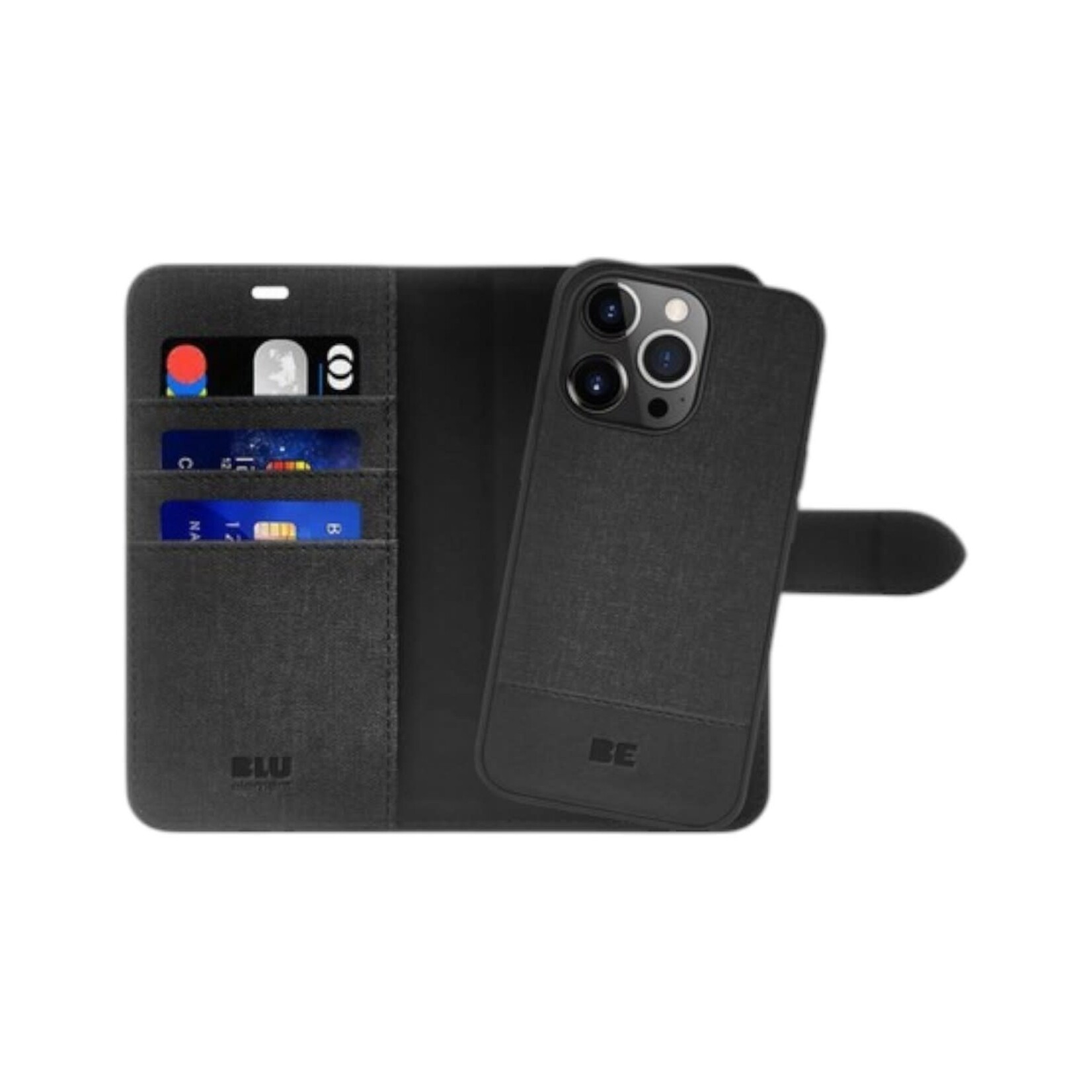 blu element ÉTUI APPLE IPHONE 15 PRO - Blu Element  Folio 2 en 1  MagSafe Noir