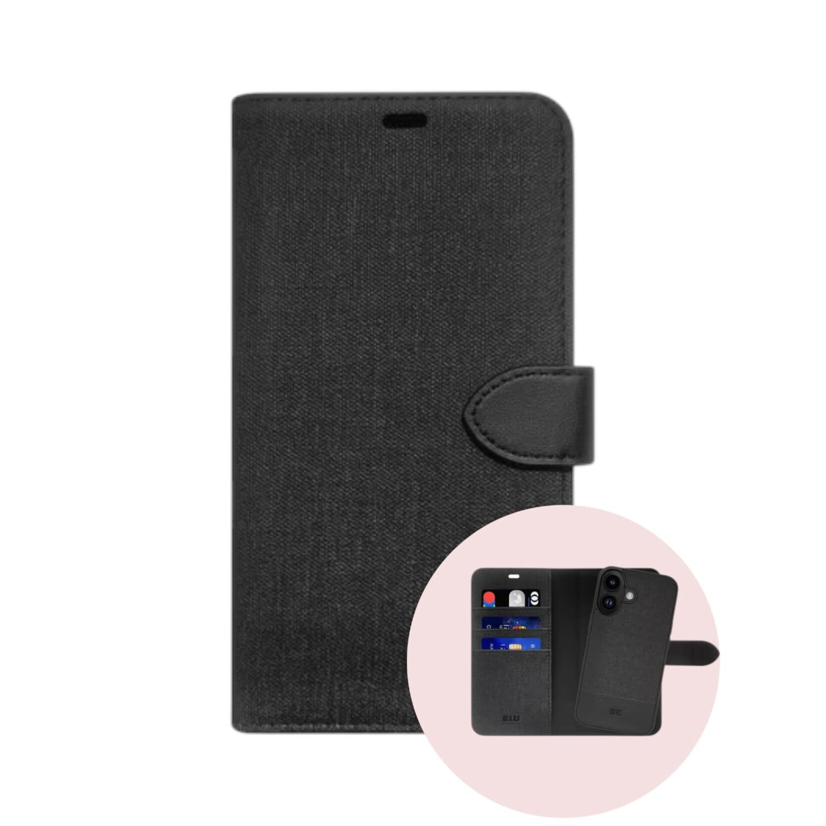 blu element ÉTUI IPHONE 16 PLUS - Blu Element Folio 2 in 1 Case Black