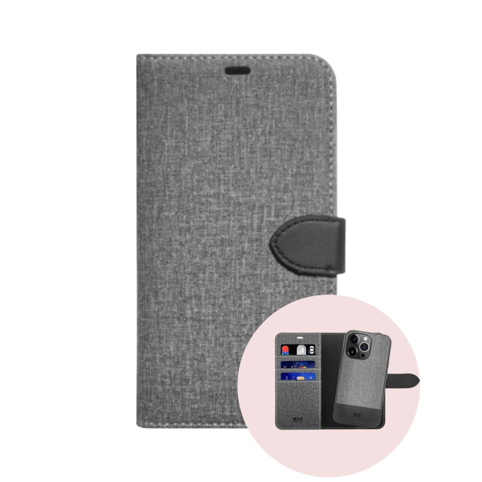 blu element ÉTUI IPHONE 15 PRO Blu Element - 2 in 1 Folio Case GRIS