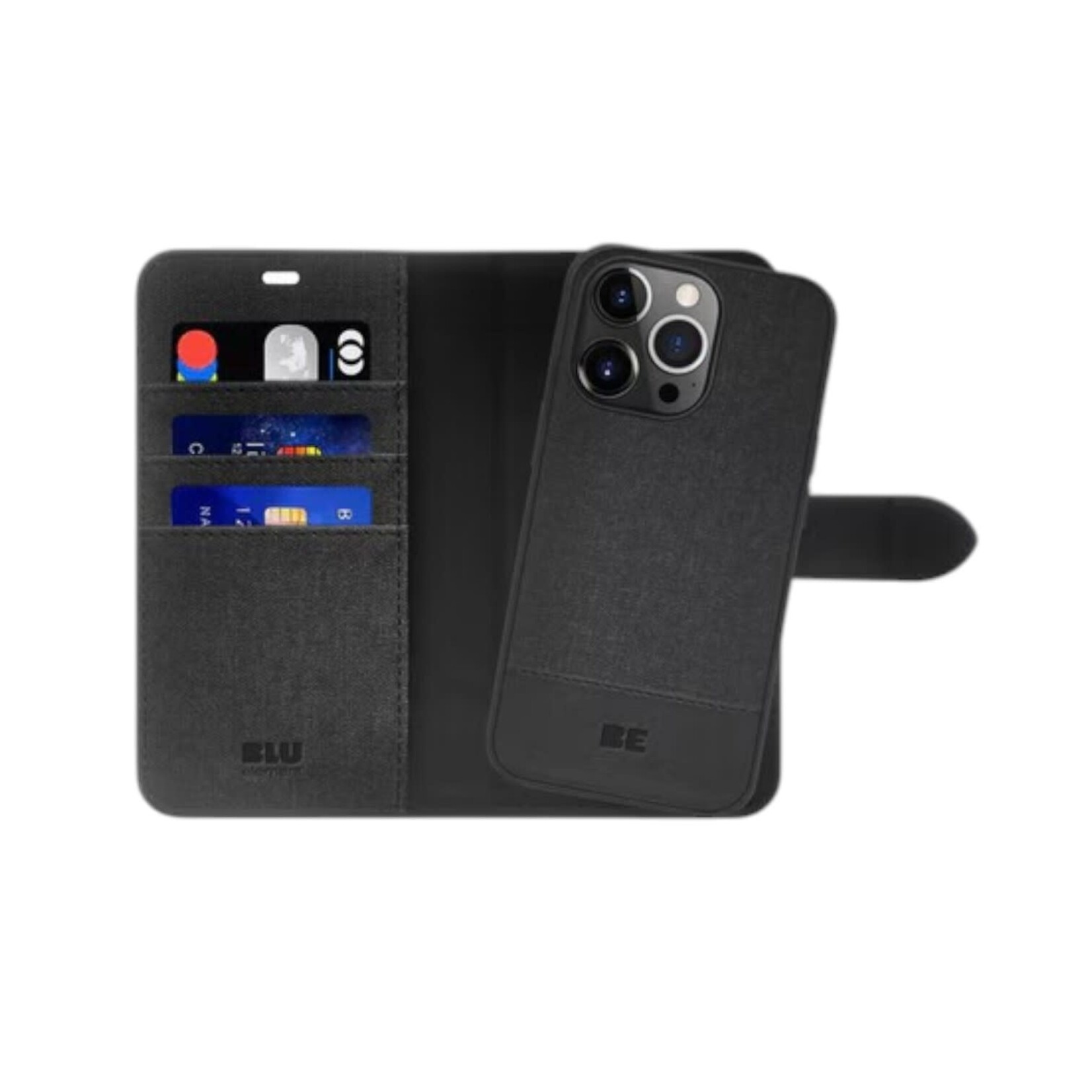 blu element ÉTUI APPLE IPHONE 15 PRO - Blu Element  Folio 2 en 1 Noir
