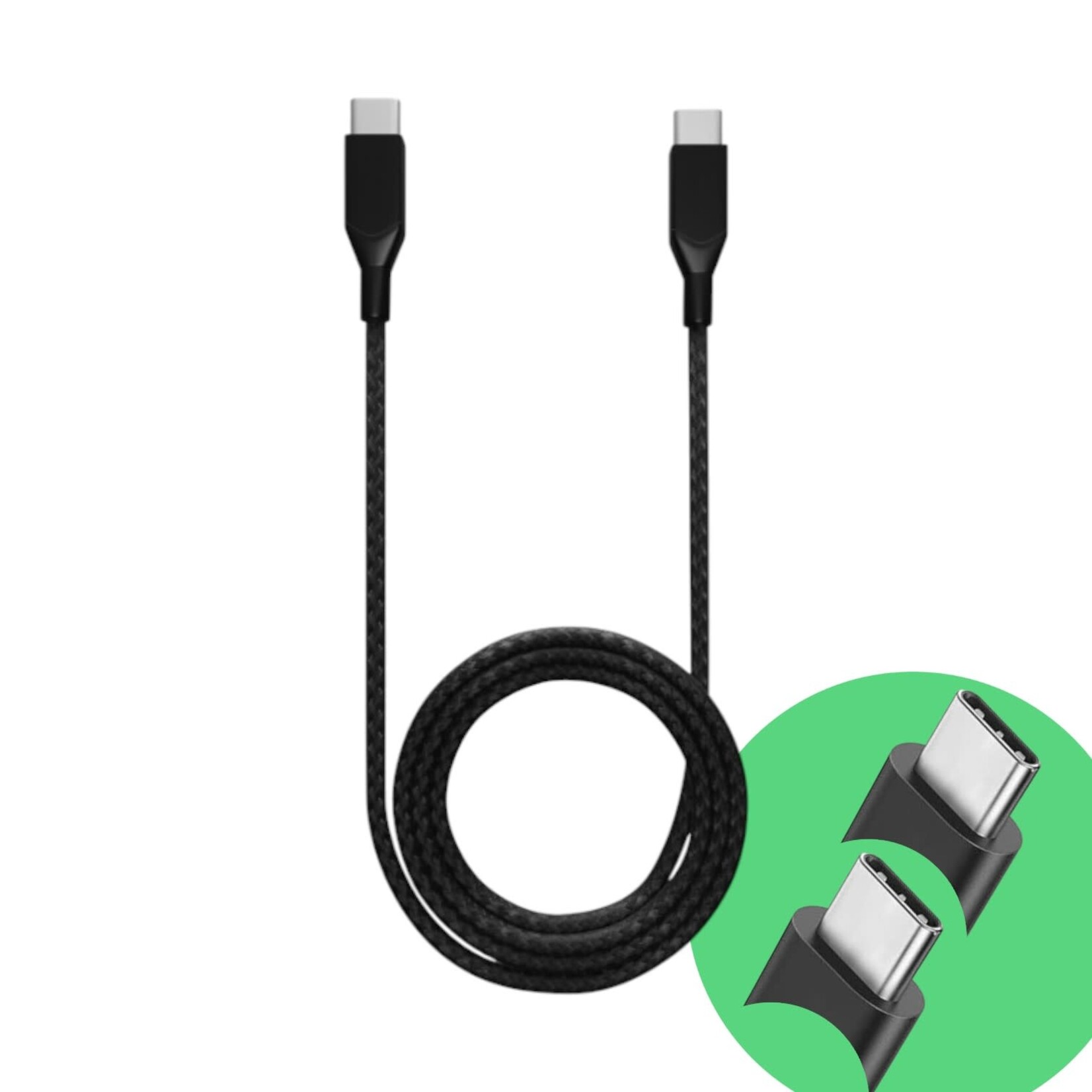 Mobilesentrix 6 ft USB Type C To USB Type C Cable (AmpSentrix) (Infinity) (Black)