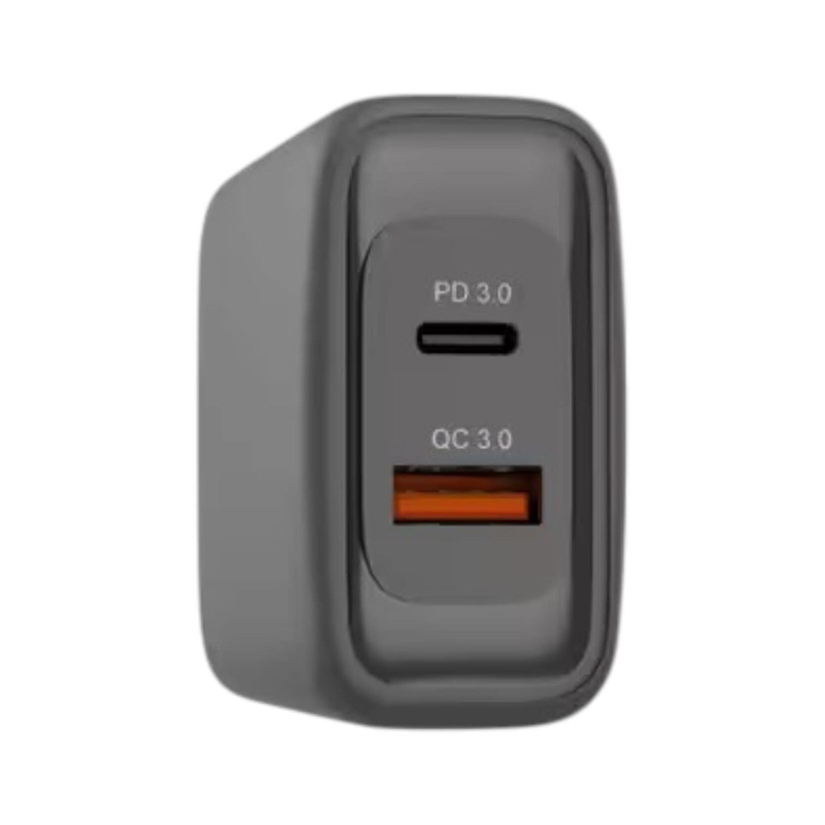 blu element Wall Charger Dual USB-C 45W PD and USB-A Black Blu Element