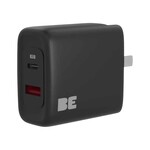 blu element Wall Charger Dual USB-C 45W PD and USB-A Black Blu Element