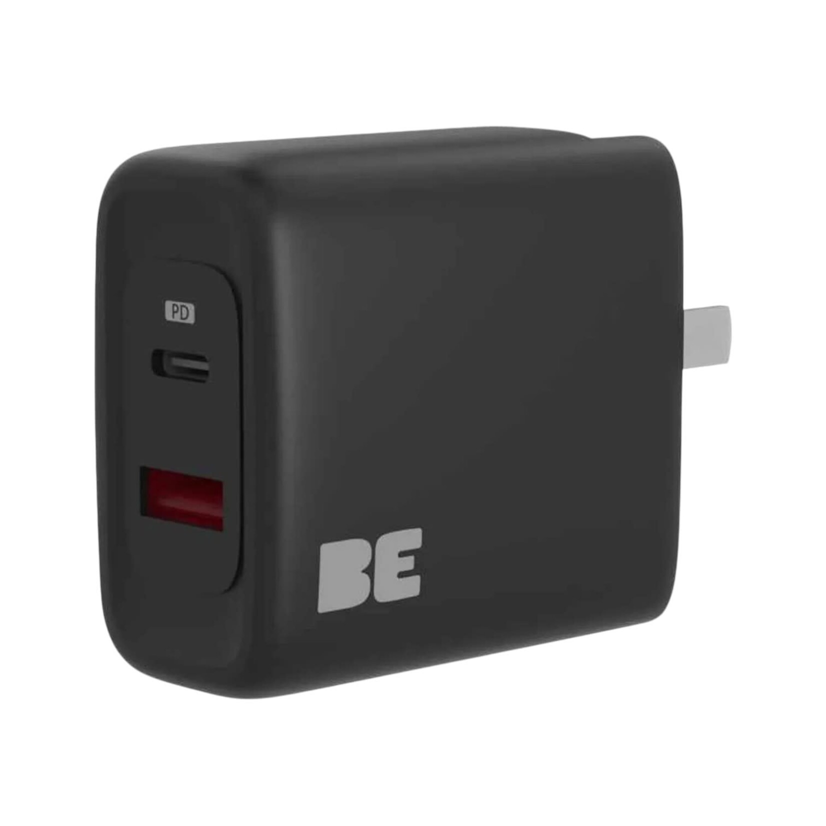 blu element Wall Charger Dual USB-C 45W PD and USB-A Black Blu Element
