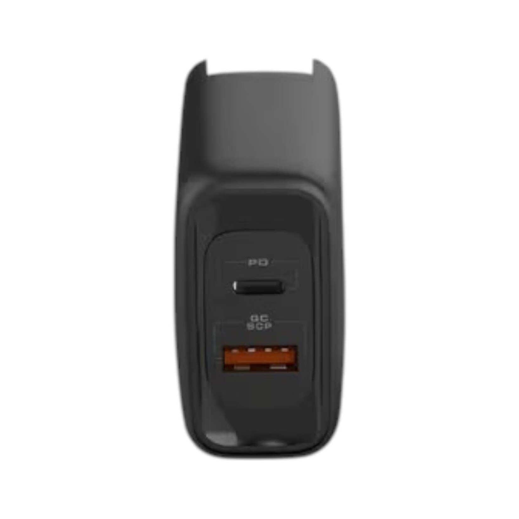 blu element Wall Charger Dual USB-C 45W PD and USB-A Black Blu Element