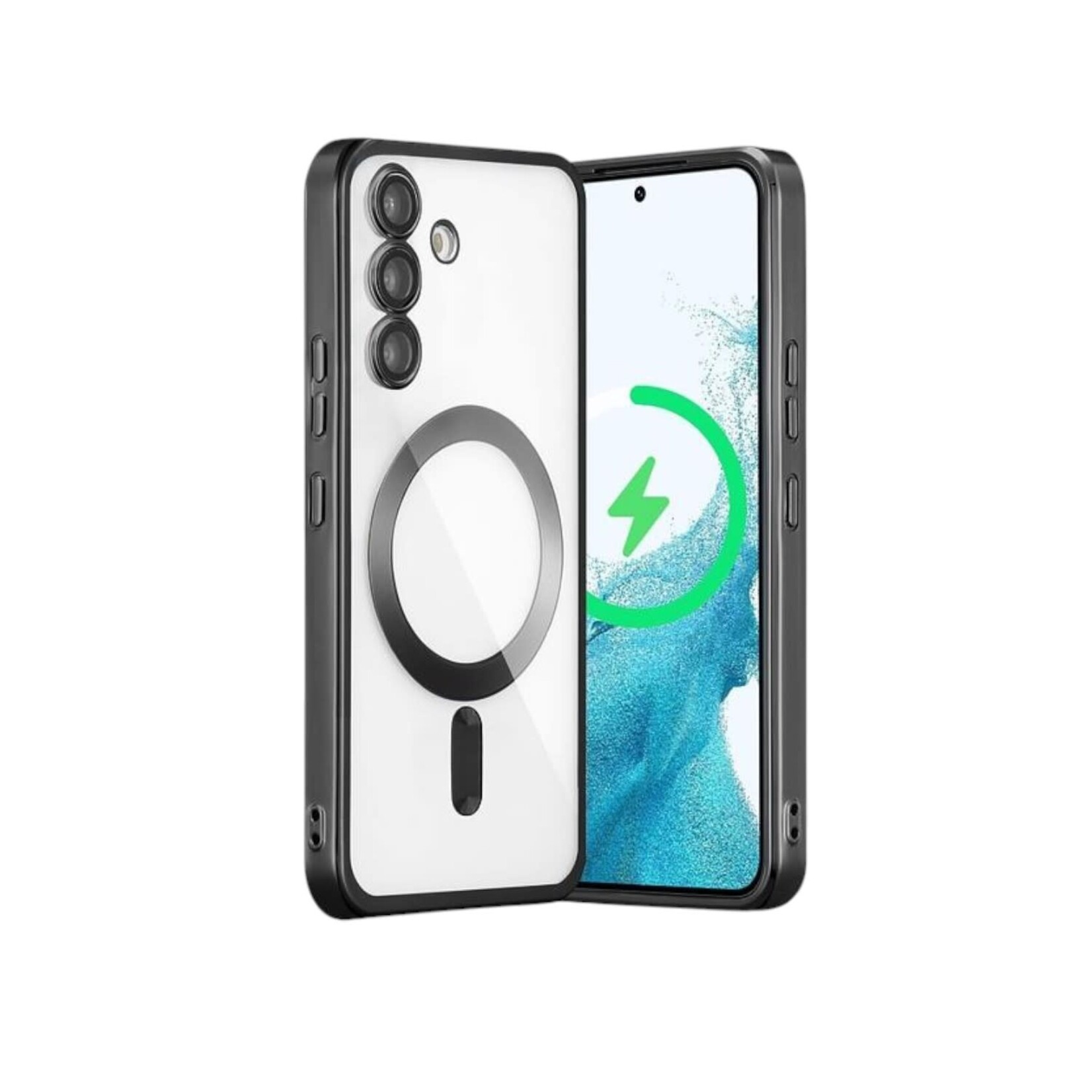 ÉTUI CASE SAMSUNG GALAXY S25 - Clear Case Chrome Edge Magnet