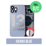Apple Back Housing W/ Small Components Pre-Installed Compatible For iPhone 13 Pro Max (Used OEM Pull: Grade B/C) (Sierra Blue)