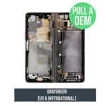 Samsung Inner OLED Assembly With Frame Compatible For Samsung Galaxy Z Fold 4 5G (US & International) (Used OEM Pull: Grade A) (Graygreen)