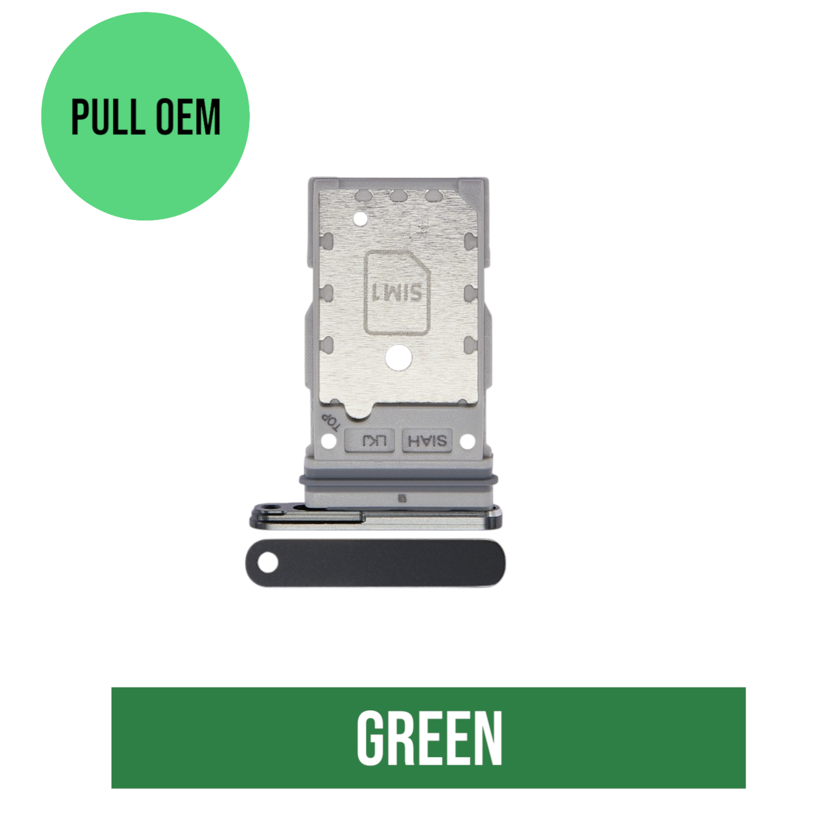 Samsung Single Sim Card Tray Compatible For Samsung Galaxy S23 Ultra 5G (Green) (Pull OEM)