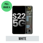 Samsung OLED Assembly With Frame Compatible For Samsung Galaxy S22 5G (Used OEM Pull: Grade A) (White)