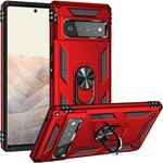 ÉTUI CASE GOOGLE PIXEL 7 Armor Hybrid Military Case with Ring Kickstand - RED