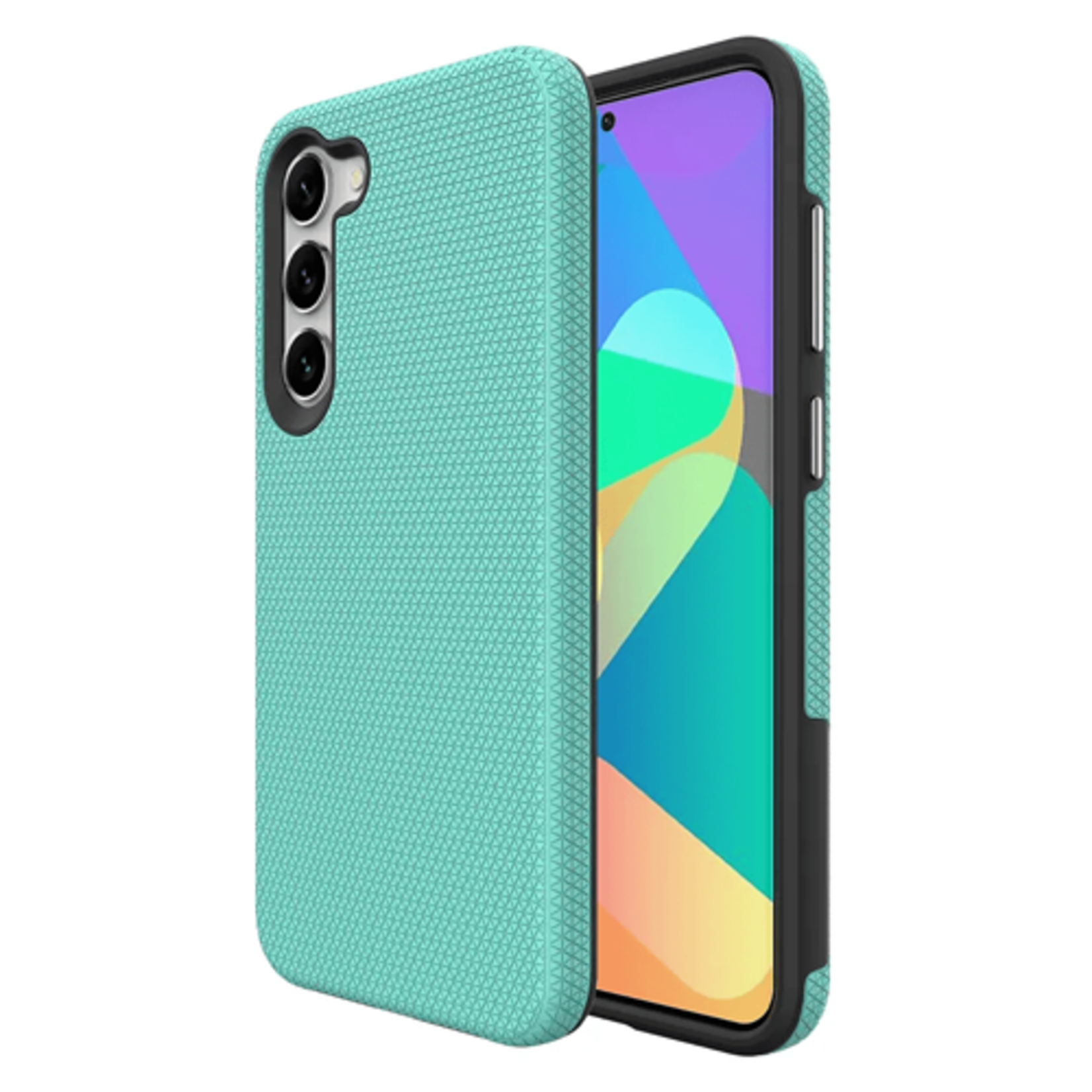 ÉTUI CASE SAMSUNG A36 Triangle Shockproof Case with Anti Slip Grains TEAL