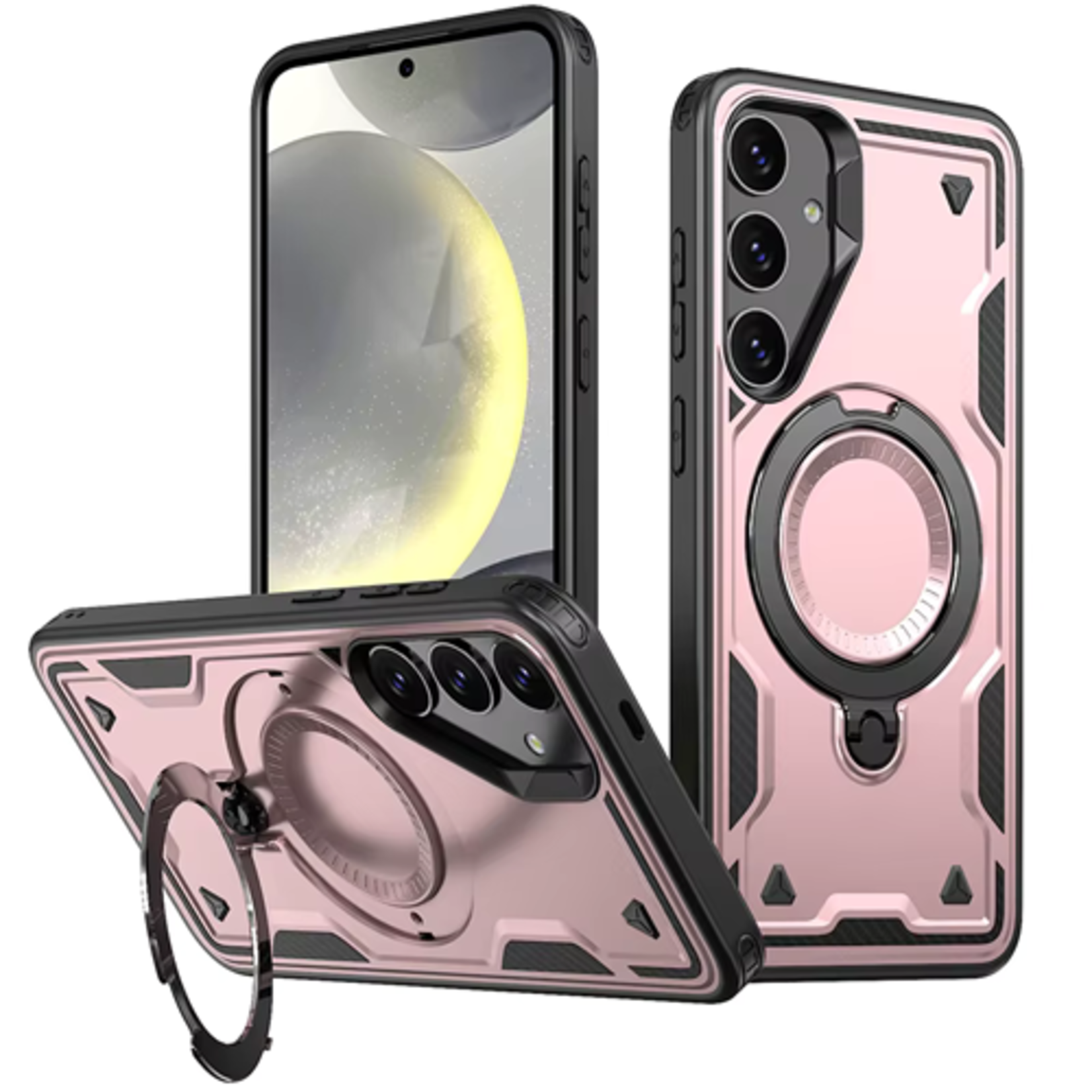 ÉTUI CASE SAMSUNG A36 Hard Case with MagSafe Ring, Fully Rotative ROSE GOLD