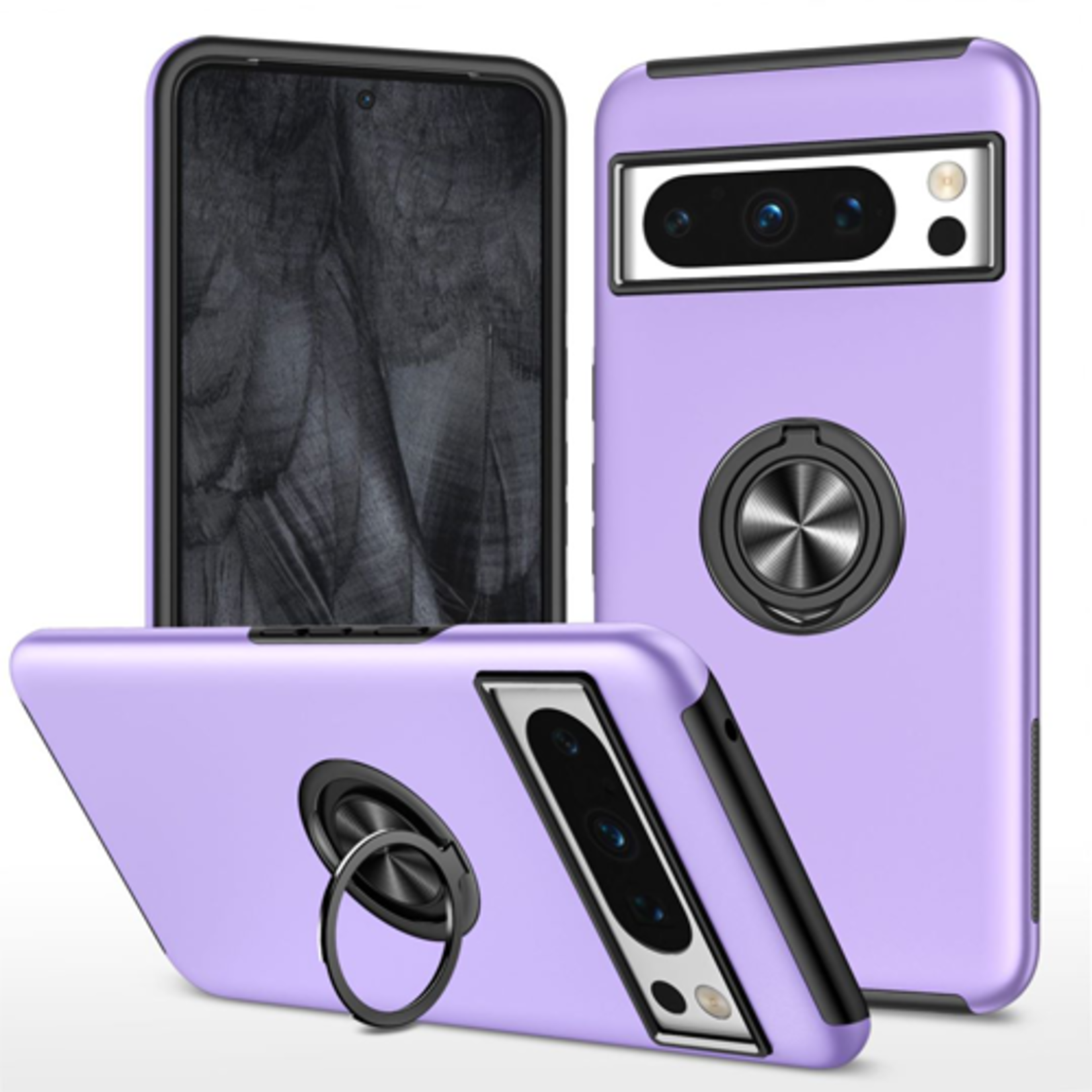 ÉTUI CASE GOOGLE PIXEL 8 PRO Hybrid Shock Absorbing Case with Kickstand PURPLE