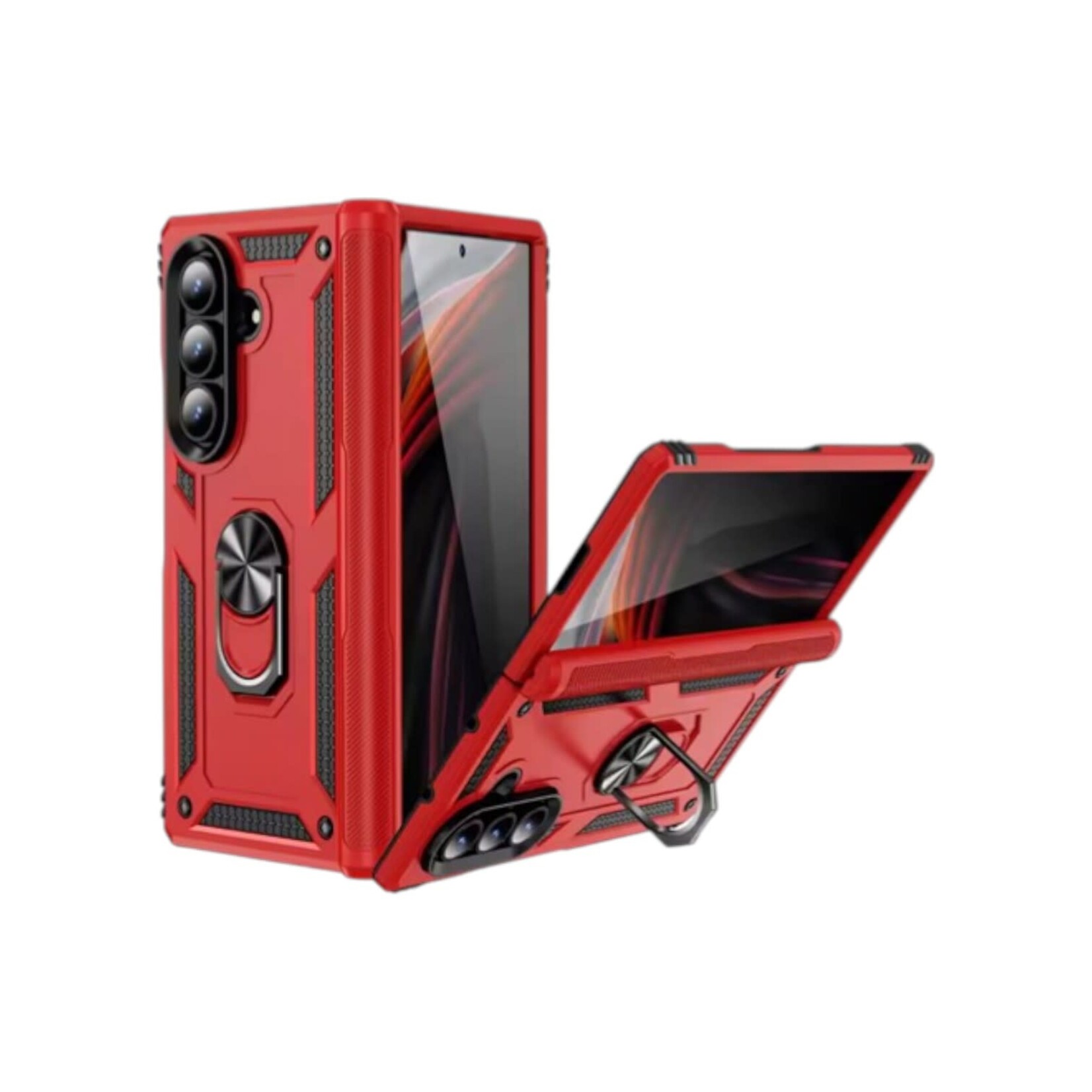 ÉTUI CASE SAMSUNG GALAXY Z FOLD 7 - Armor Hybrid Military Case with Ring Kickstand