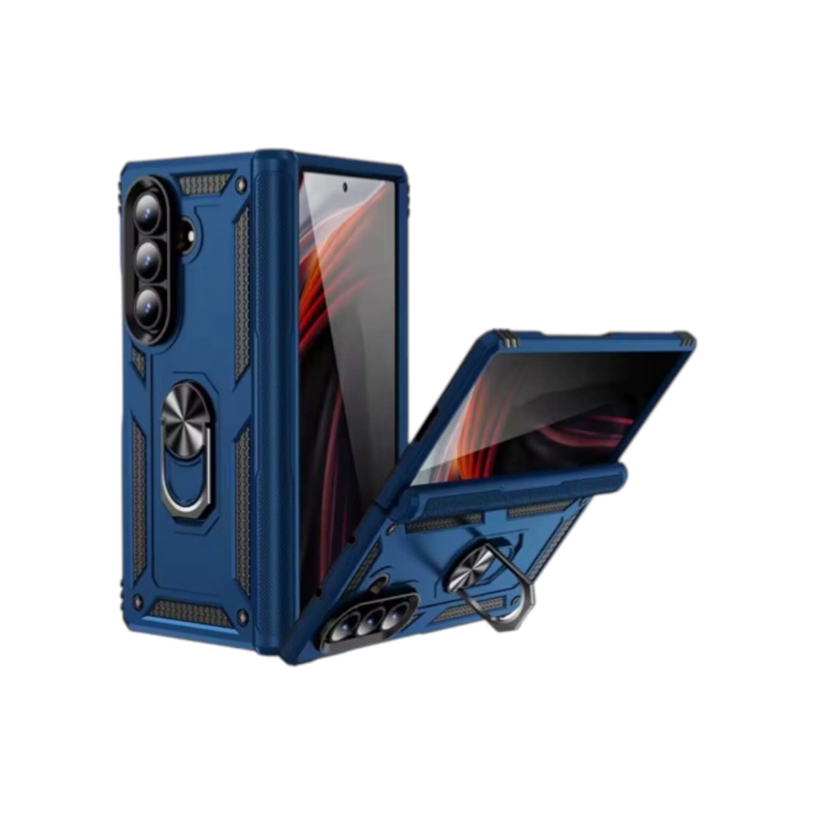 ÉTUI CASE SAMSUNG GALAXY Z FOLD 7 - Armor Hybrid Military Case with Ring Kickstand