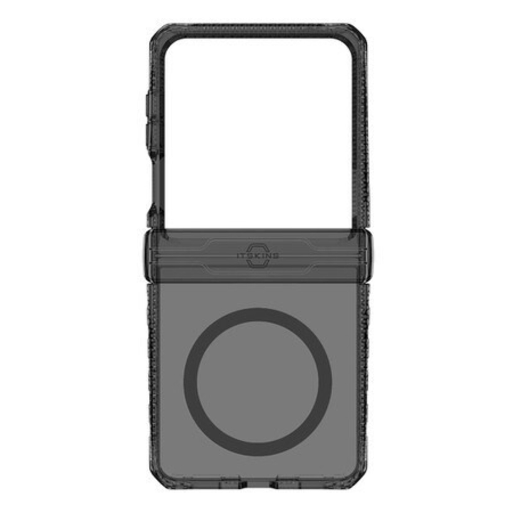 ÉTUI CASE SAMSUNG GALAXY Z FLIP 7 - ITSKINS Hybrid_R Case Hinge w/MagSafe Smoke/Transparent
