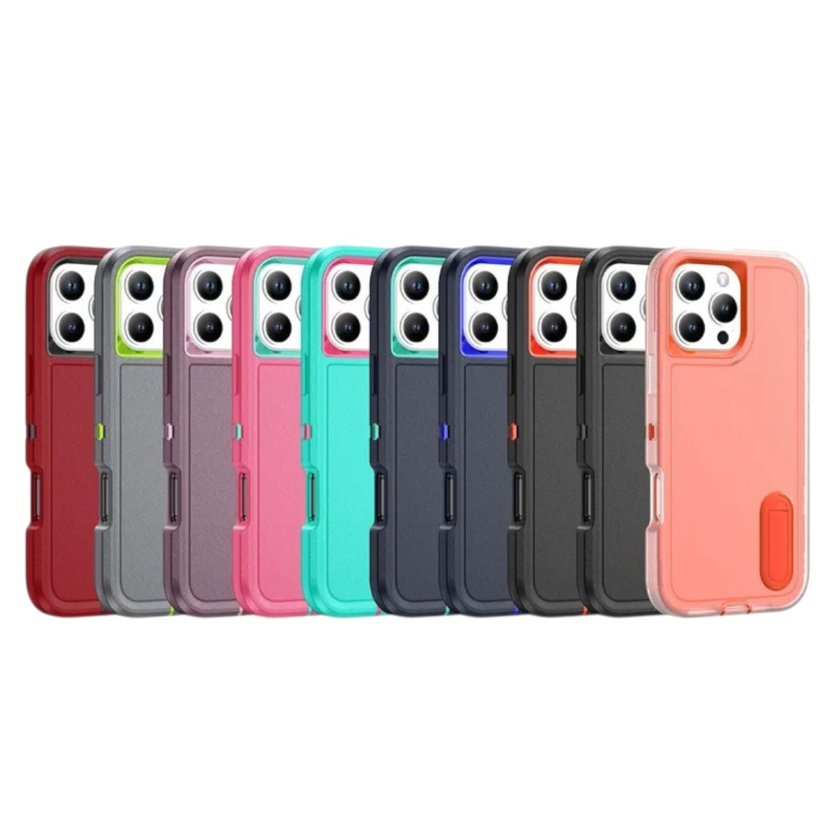 Apple ÉTUI CASE IPHONE 17 - Shockproof Armor Heavy Duty Rugged Protective Kickstand Cover