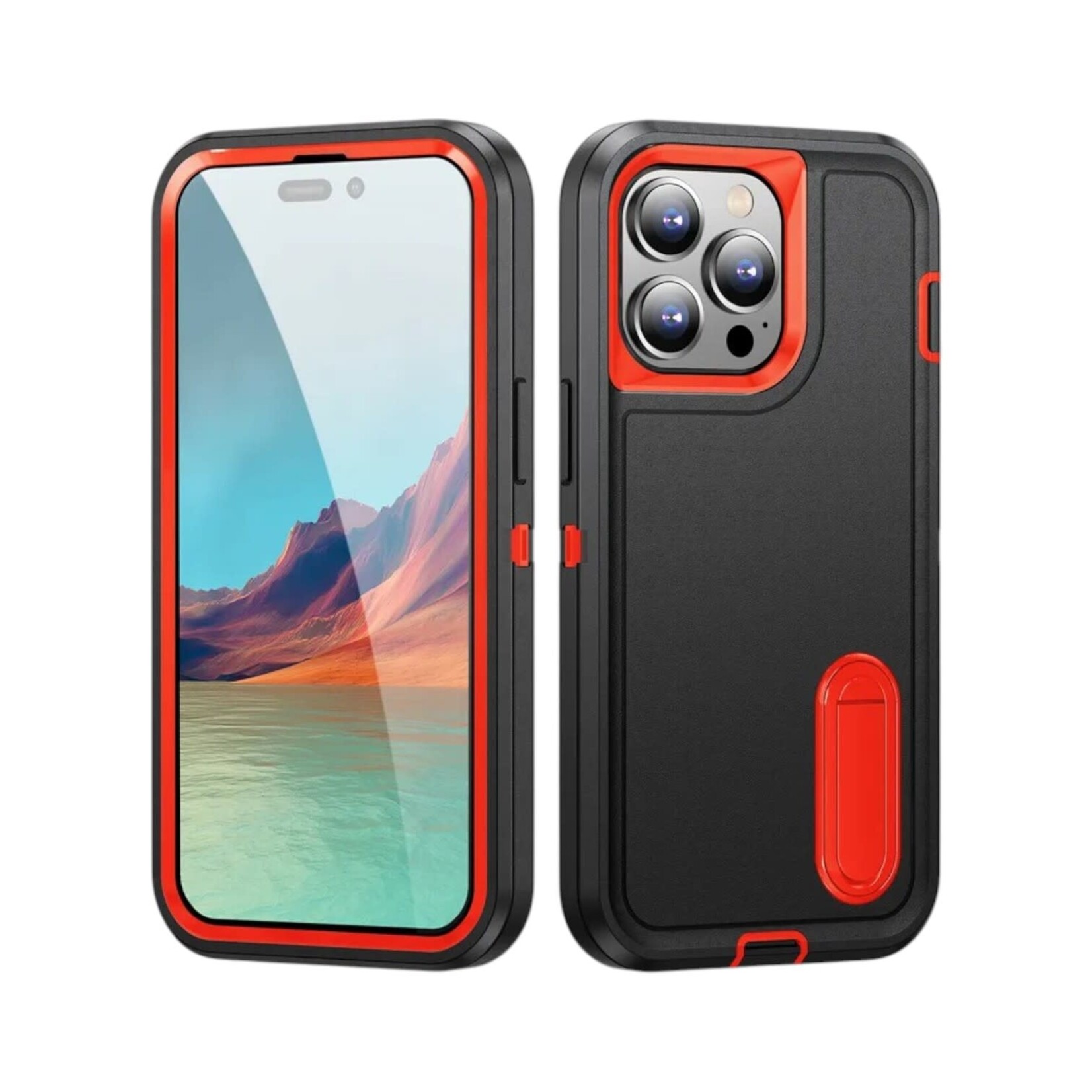 Apple ÉTUI CASE IPHONE 17 - Shockproof Armor Heavy Duty Rugged Protective Kickstand Cover