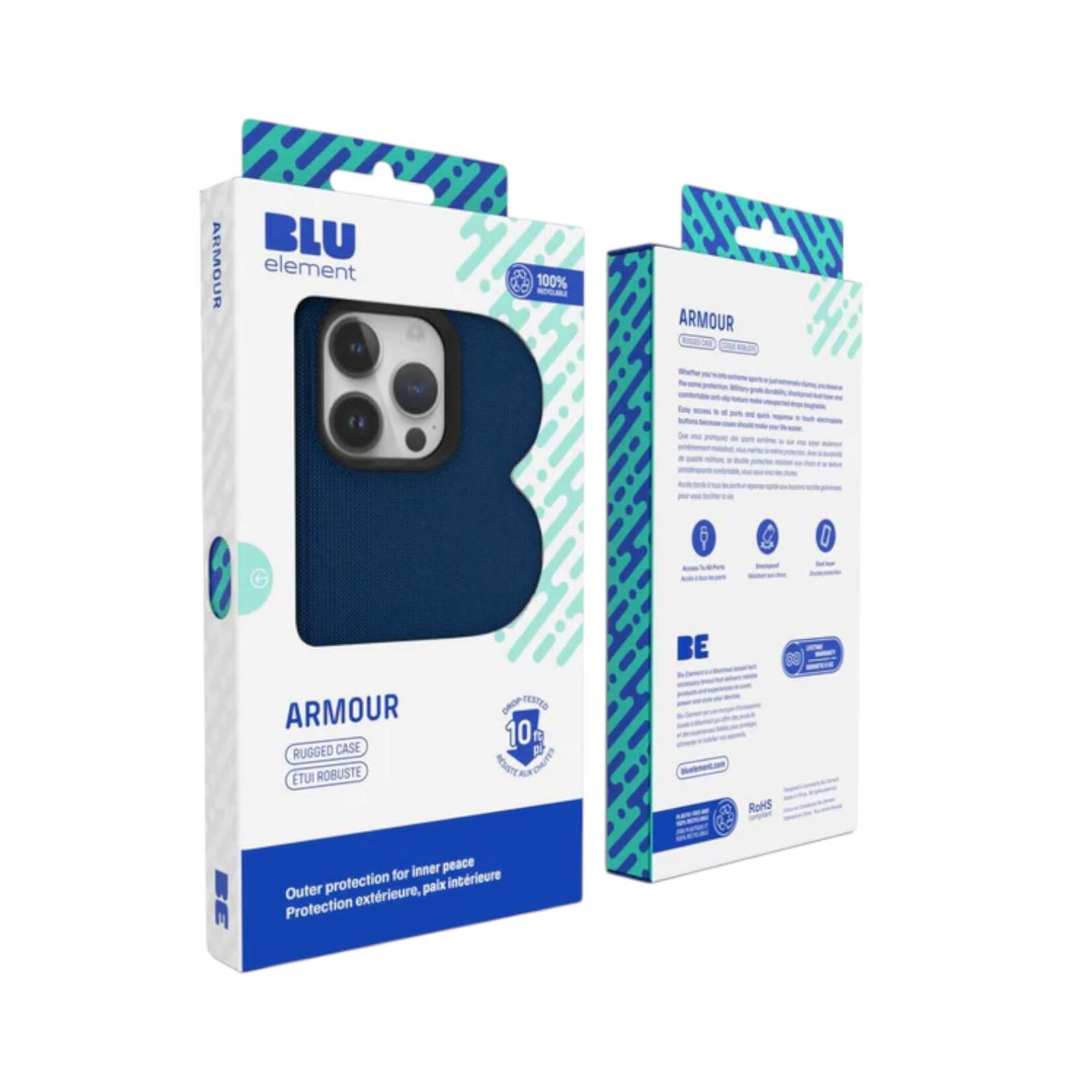 ÉTUI CASE IPHONE 16 - Blu Element Armour Rugged Case Navy