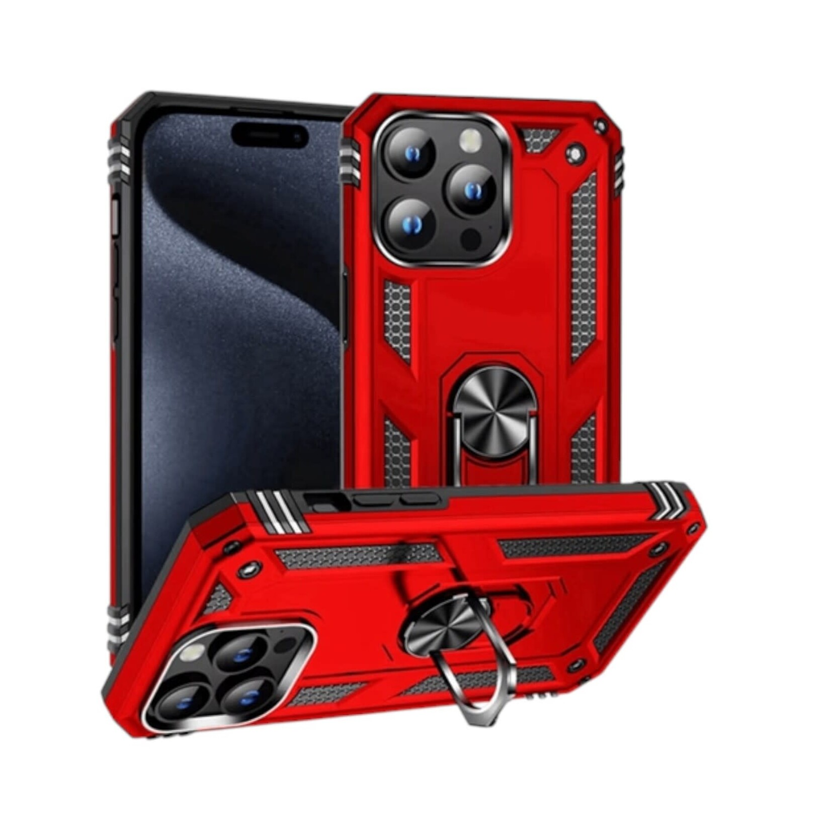 ÉTUI CASE IPHONE 16 PRO MAX - Armor Hybrid Military Case with Ring Kickstand