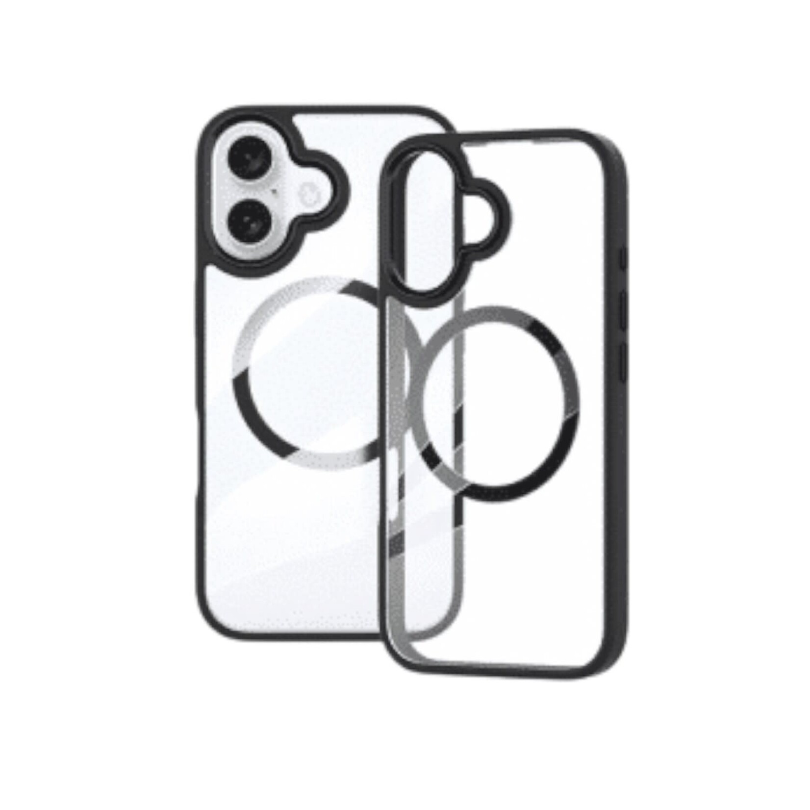 ÉTUI CASE IPHONE 16 - Transparent Shield with Magsafe Case BLACK