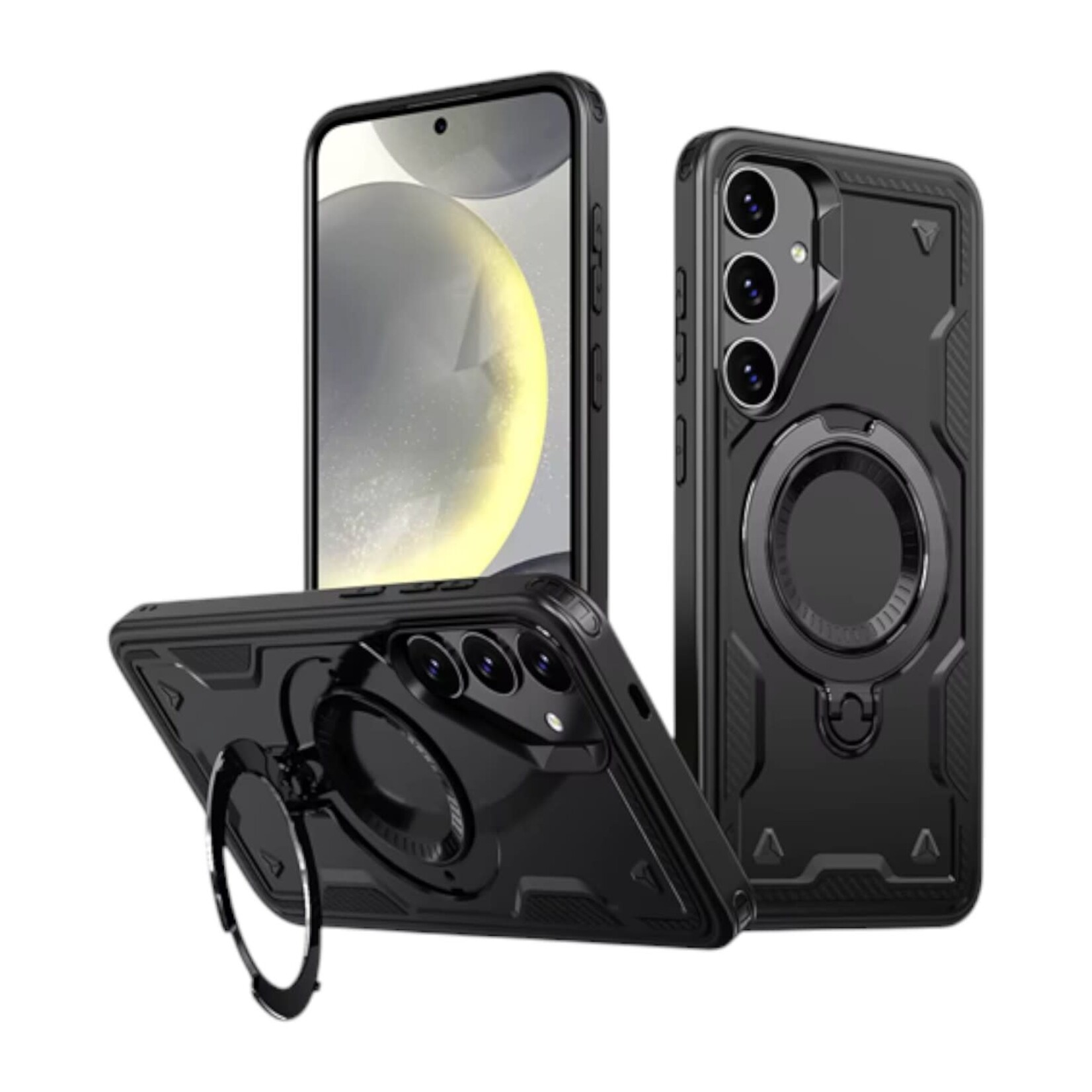 ÉTUI SAMSUNG S25 / S24 - Hard Case with MagSafe Ring  Fully Rotative