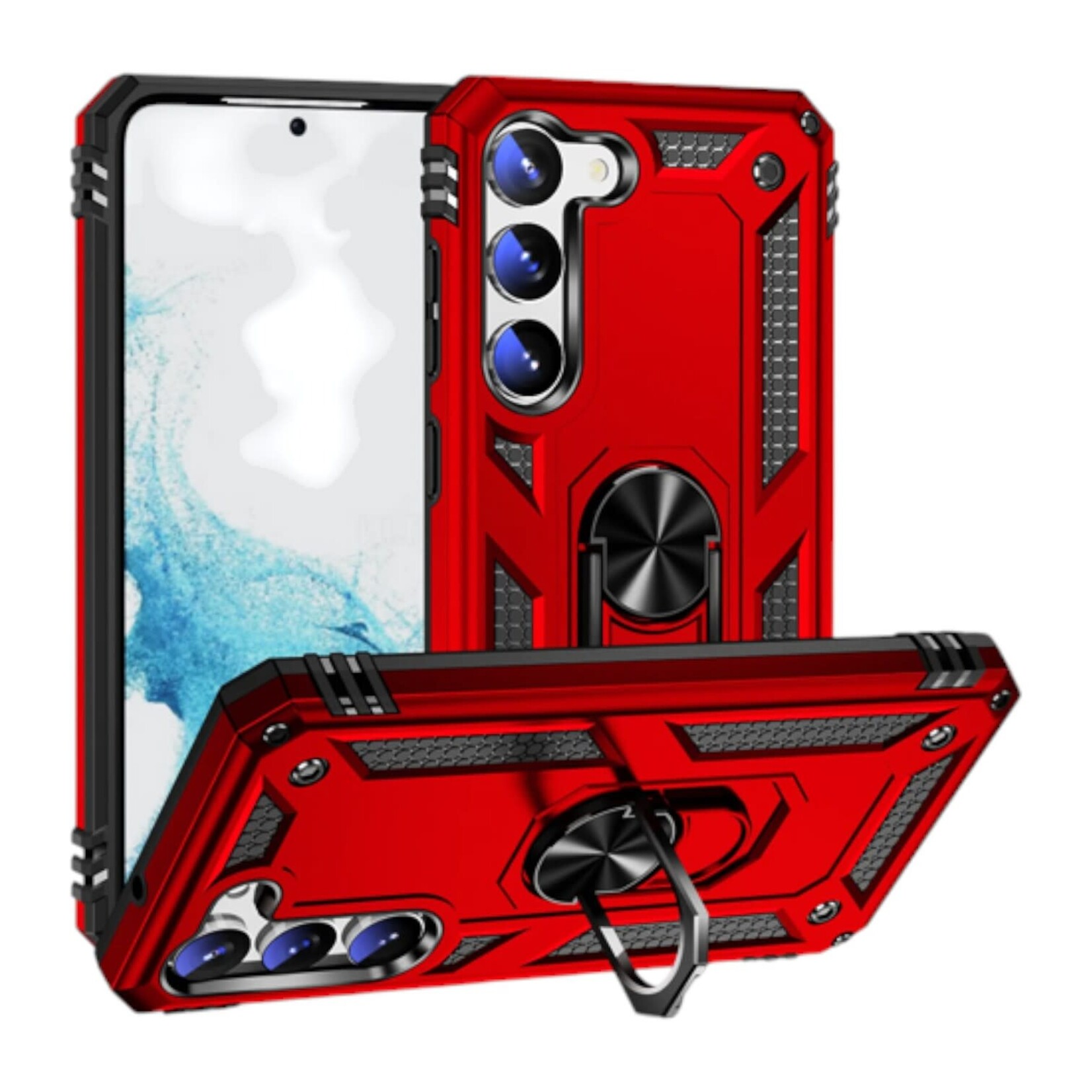 ÉTUI SAMSUNG S25 / S24 - Armor Hybrid Military Case with Ring Kickstand