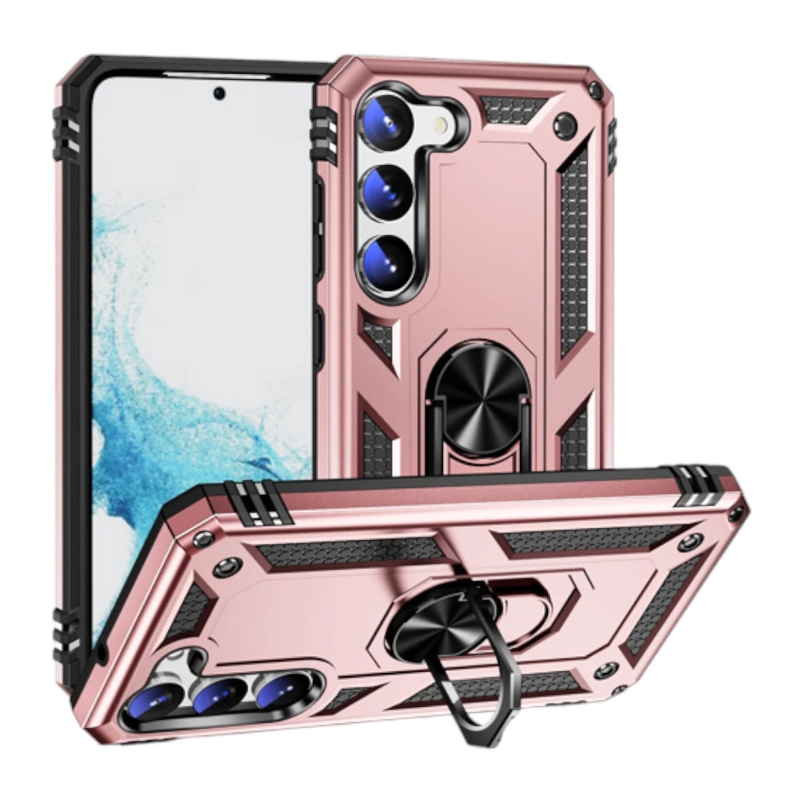 ÉTUI SAMSUNG S25 / S24 - Armor Hybrid Military Case with Ring Kickstand