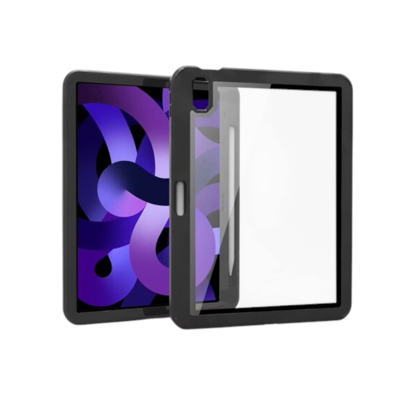 Étui Robuste avec Dos Clear Noir pour iPad 11 2025 (11e Gén)/iPad 10.9 2022 (10e Gén)