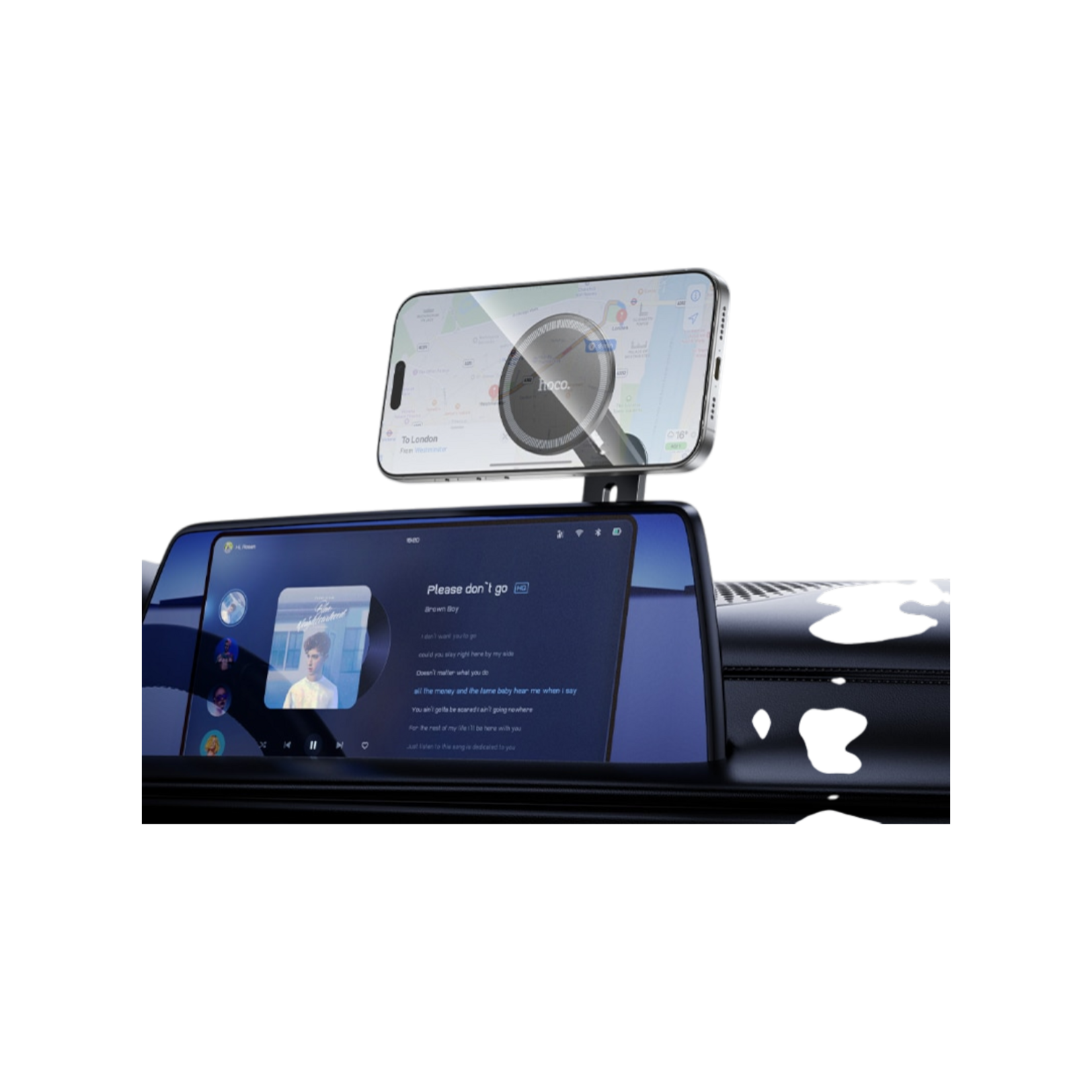 Hoco Double Folding Magnetic Screen Holder H93 - Black