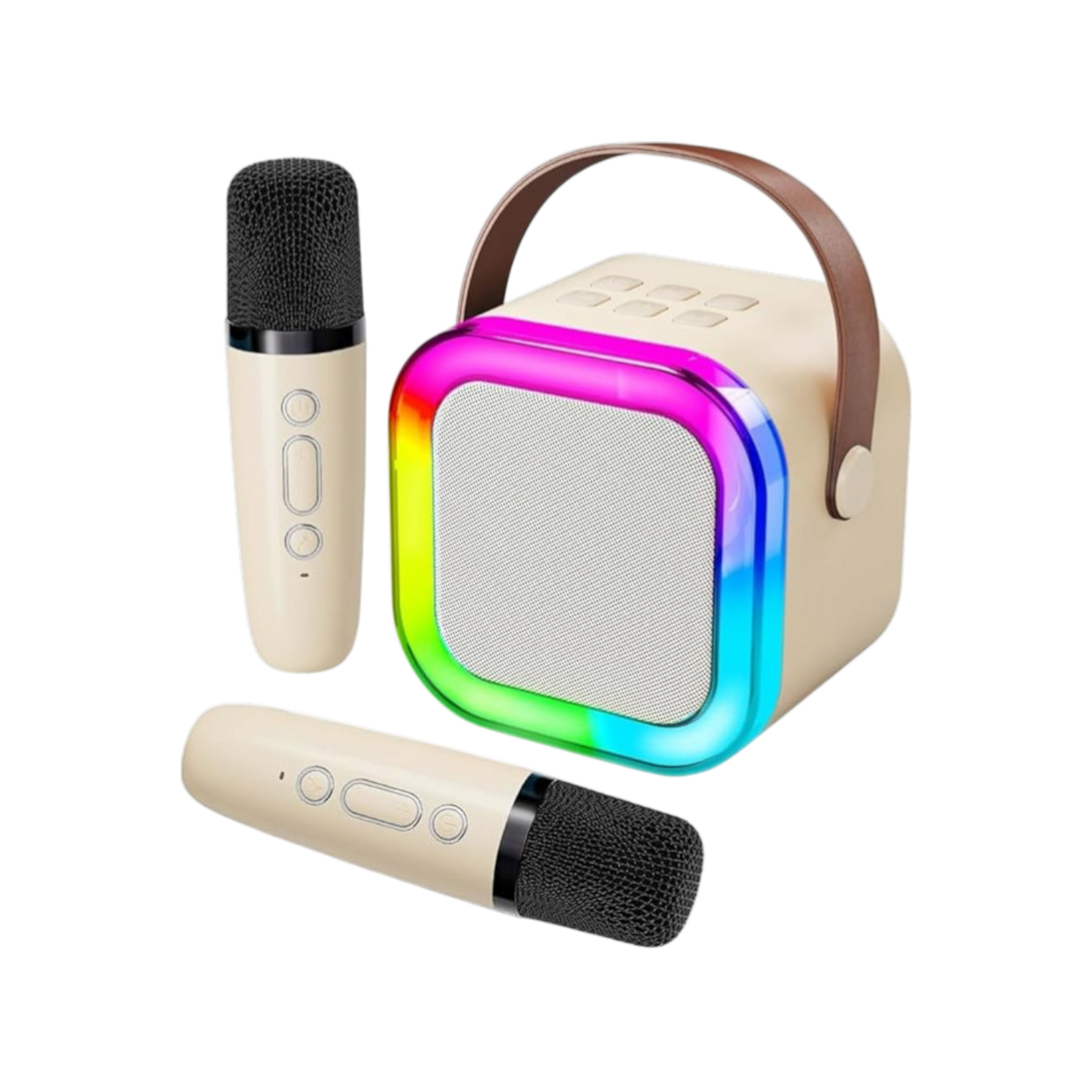 : Mini Karaoke Machine with 2 Wireless Mics