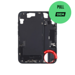 Apple Mid-Frame Housing W/ Charging Port Flex & Small Parts For iPhone 15 (EU / Global Version) (Used OEM Pull: Grade B) (Black)