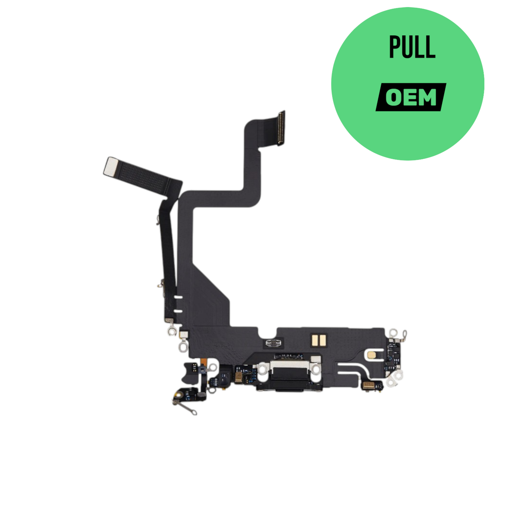 Apple Charging Port Flex Cable For iPhone 14 Pro (Used OEM Pull) (Space Black)