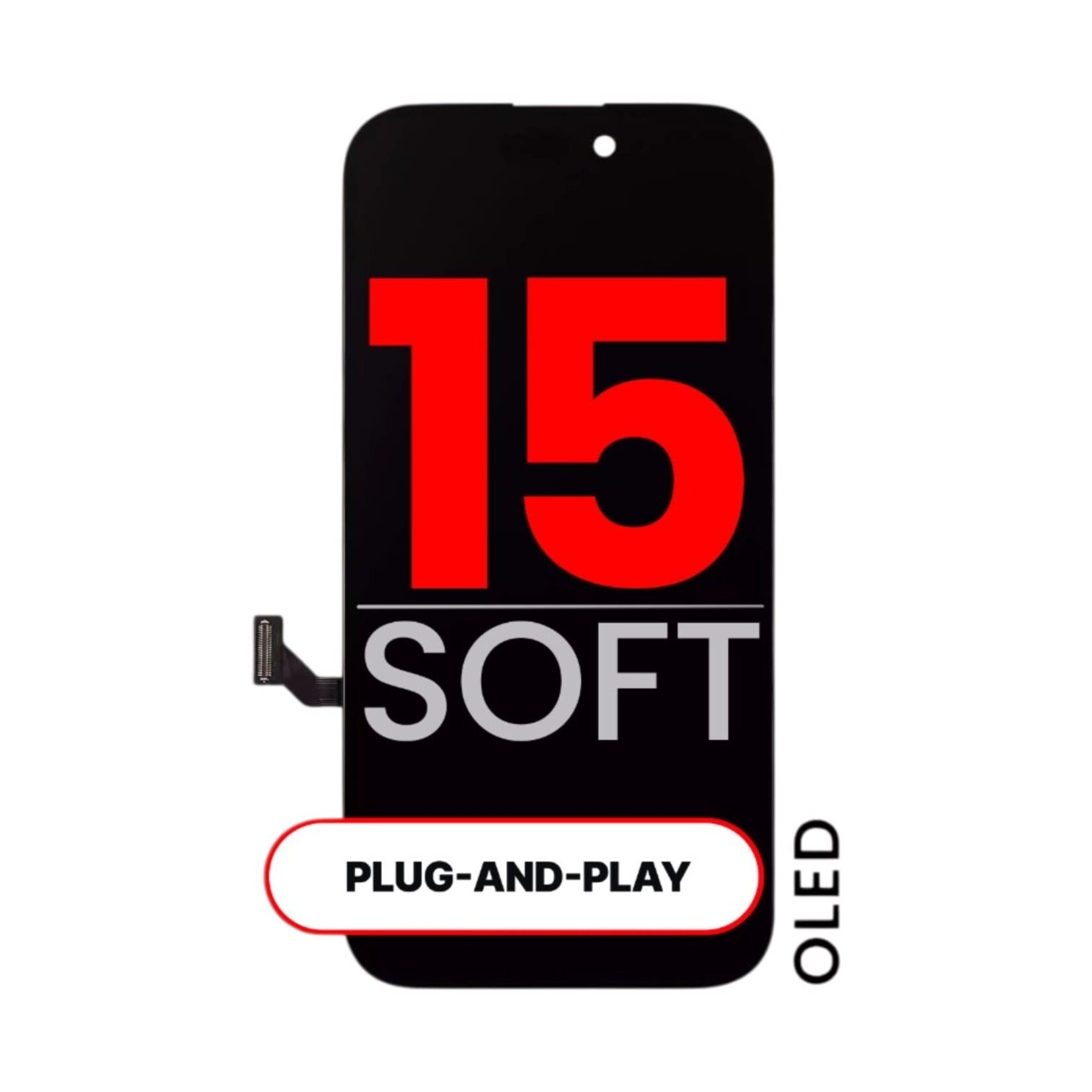 OLED Assembly For iPhone 15 (Aftermarket Pro: XO7 Soft)
