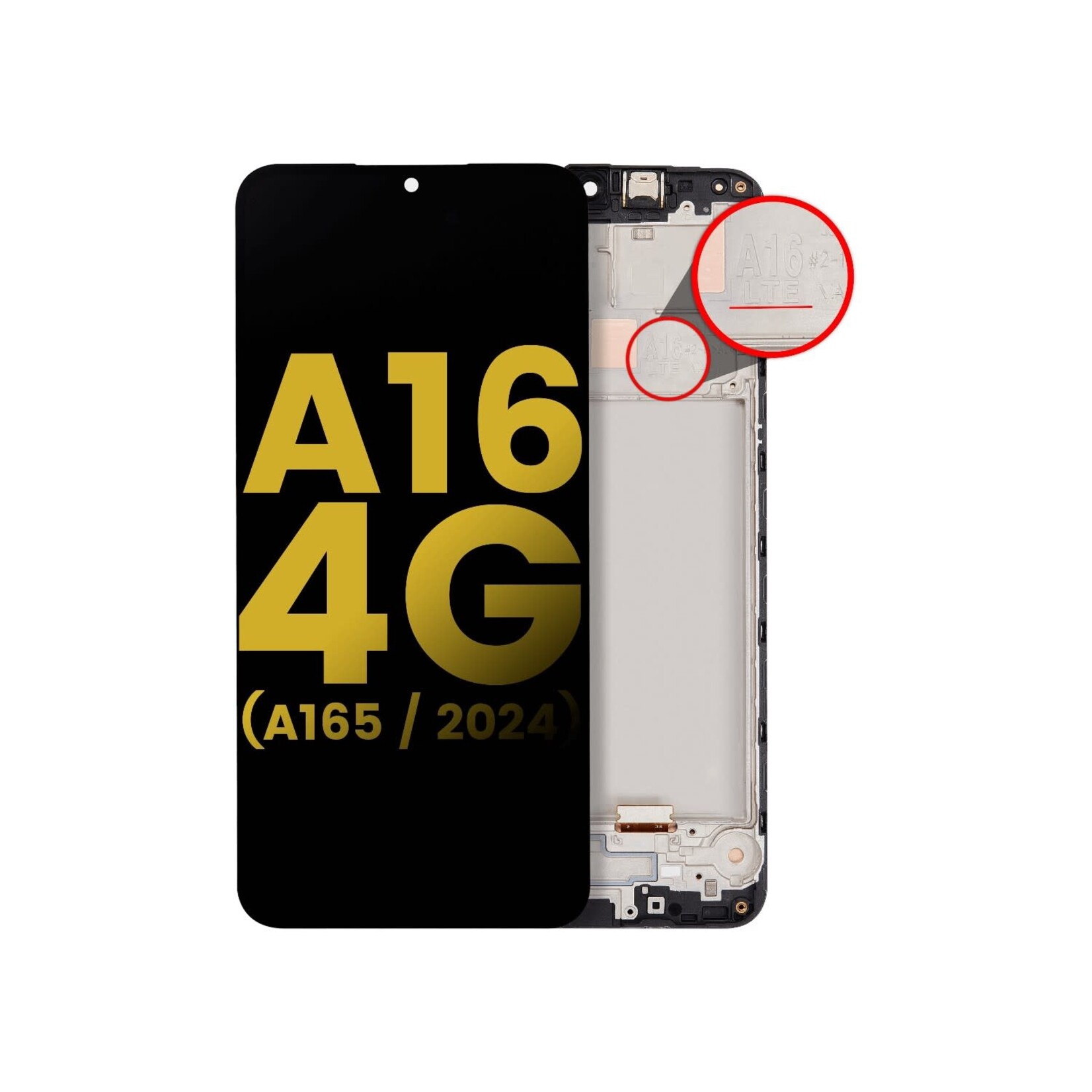 OLED Assembly With Frame For Samsung Galaxy A16 4G (A165 / 2024) (Refurbished) (All Colors)