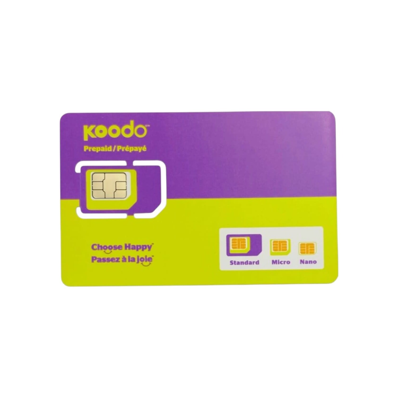 CARTE SIM KOODO MOBILE PRÉPAYÉ
