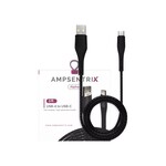 3 ft USB Type C To USB Type A Cable (AmpSentrix) (Alpha) (Black)