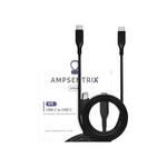 Mobilesentrix 6 ft USB Type C To USB Type C Cable (AmpSentrix) (Infinity) (Black)
