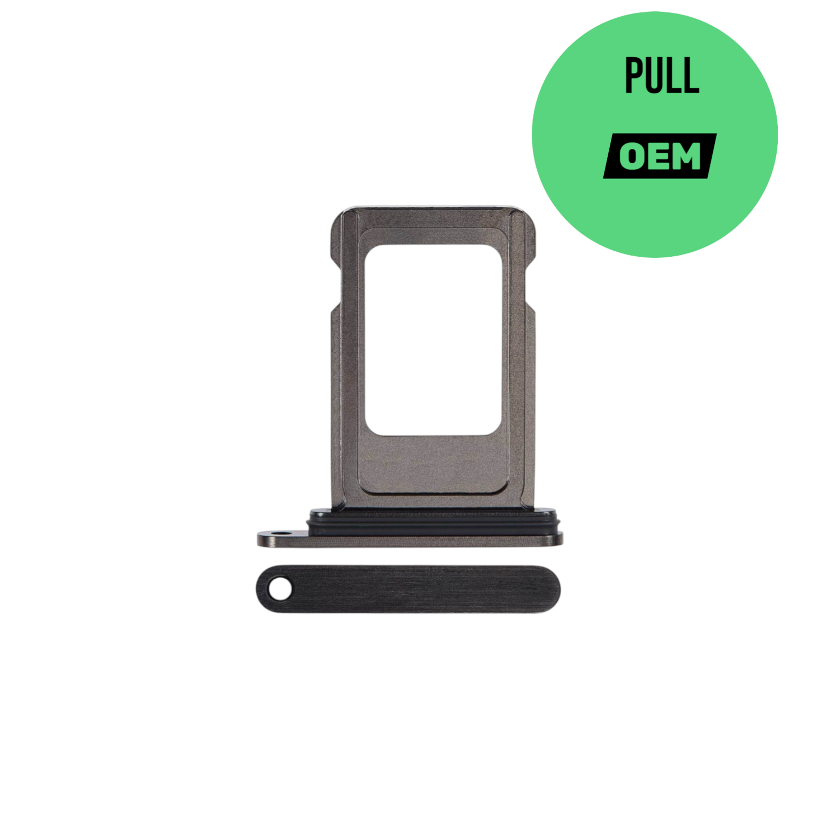 Apple Single Sim Card Tray For iPhone 15 Pro / 15 Pro Max (Black Titanium) (Pull OEM)