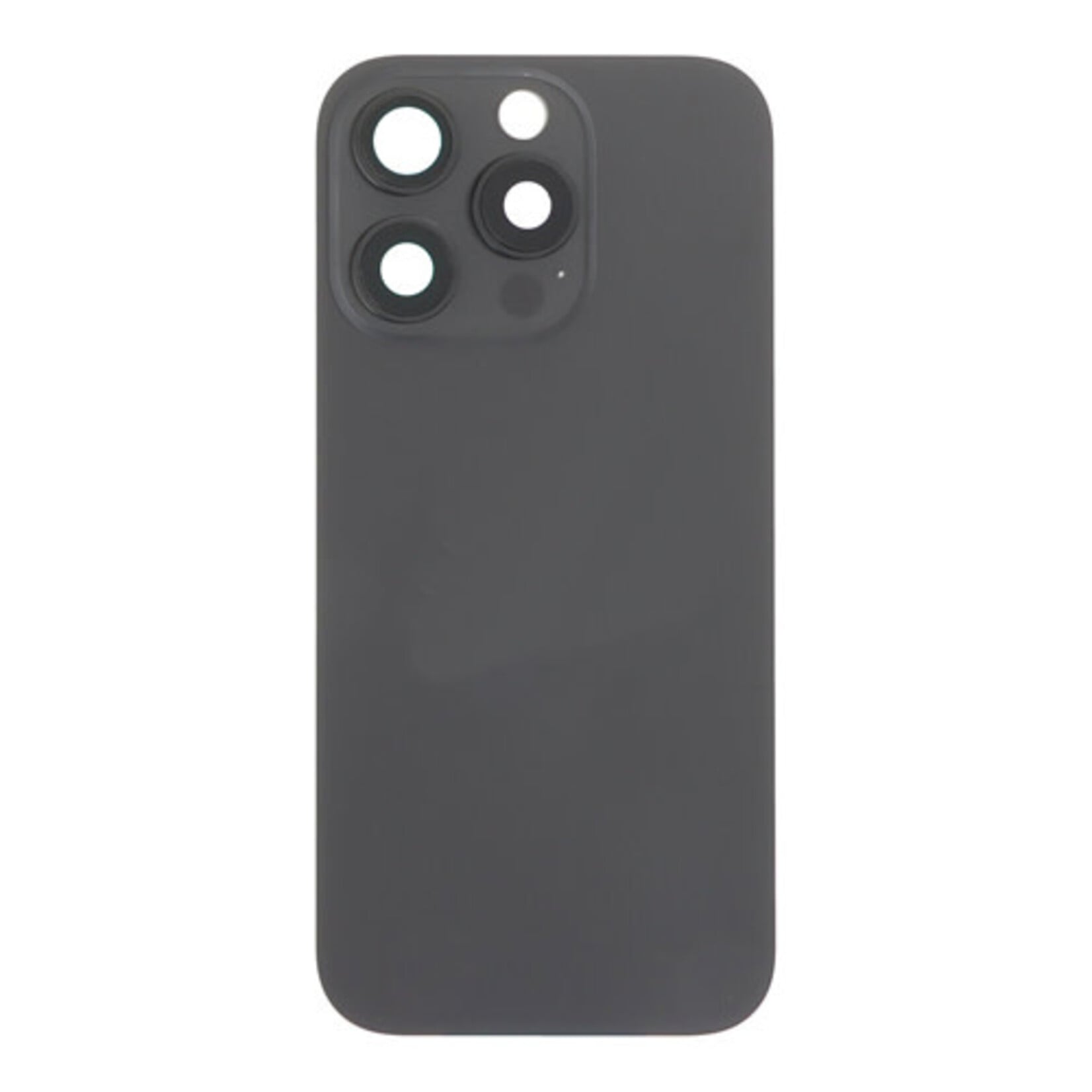 Back Glass With Steel Plate, Wireless NFC MagSafe Magnet and Flashlight Flex Pre-Installed Compatible for iPhone 16 Pro Max - Black Titanium