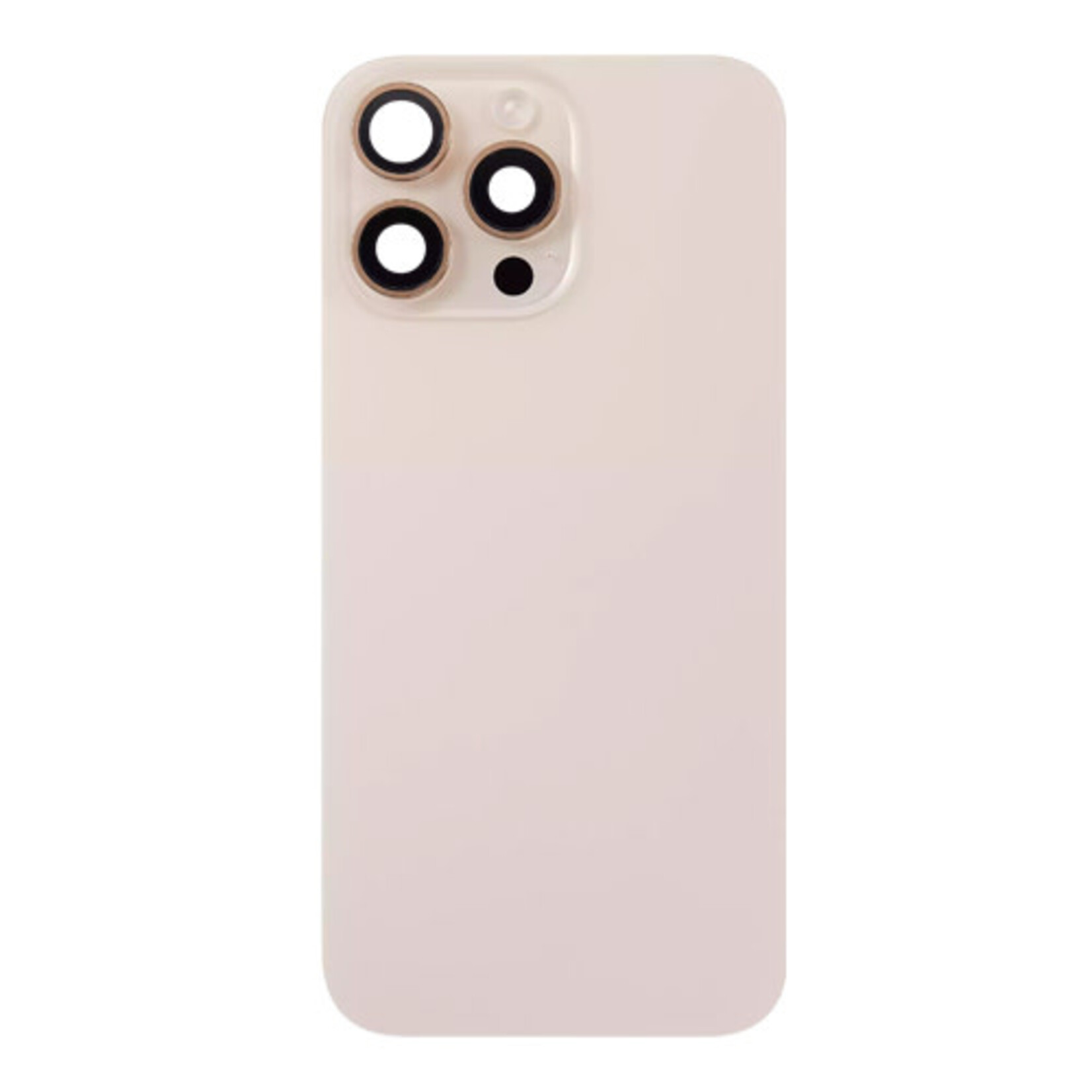 Back Glass With Steel Plate, Wireless NFC MagSafe Magnet and Flashlight Flex Pre-Installed Compatible for iPhone 16 Pro - Desert Titanium