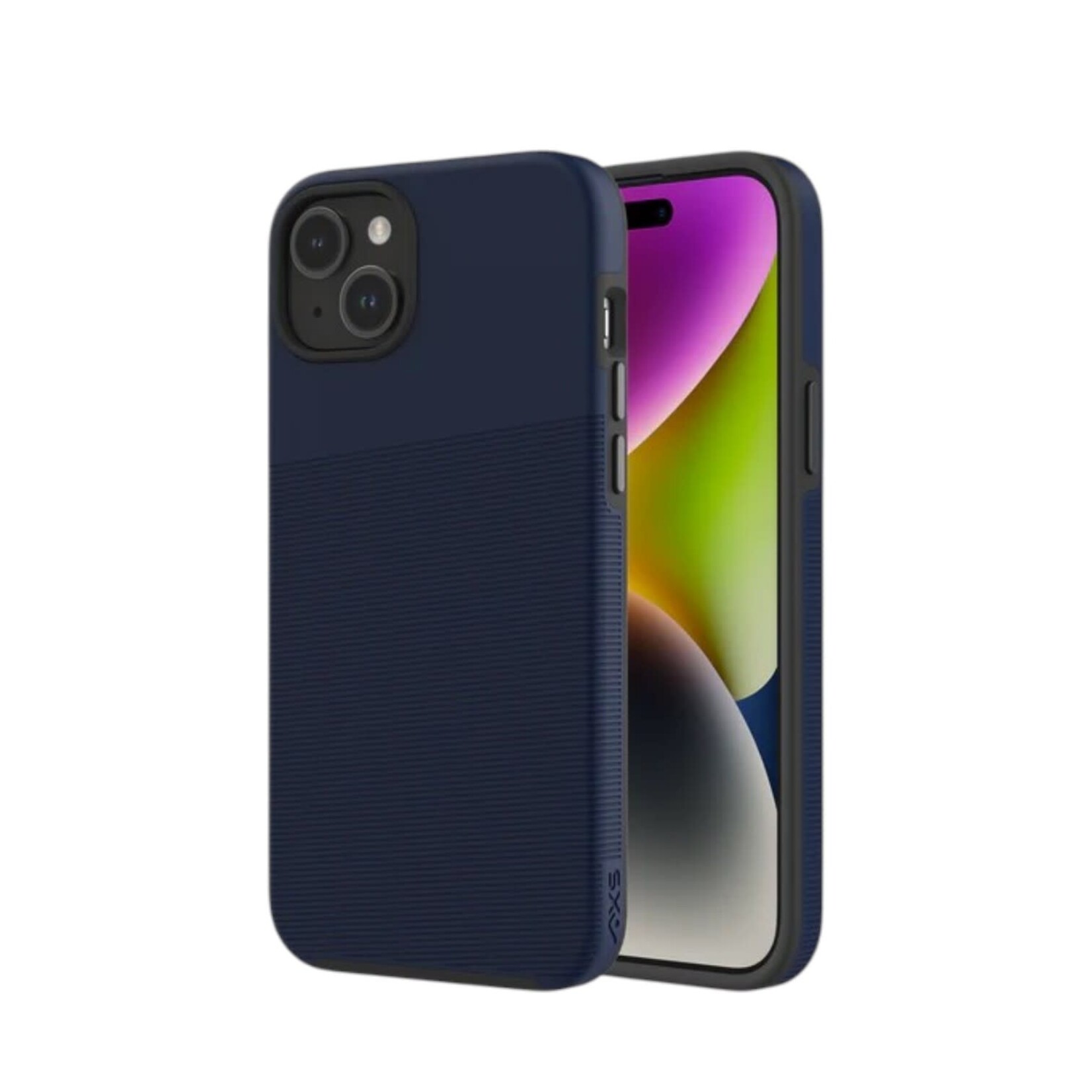 axessorize ÉTUI IPHONE 13/14/15- AXS PROTech Plus Dual-Layered Anti-Shock Sleek Navy