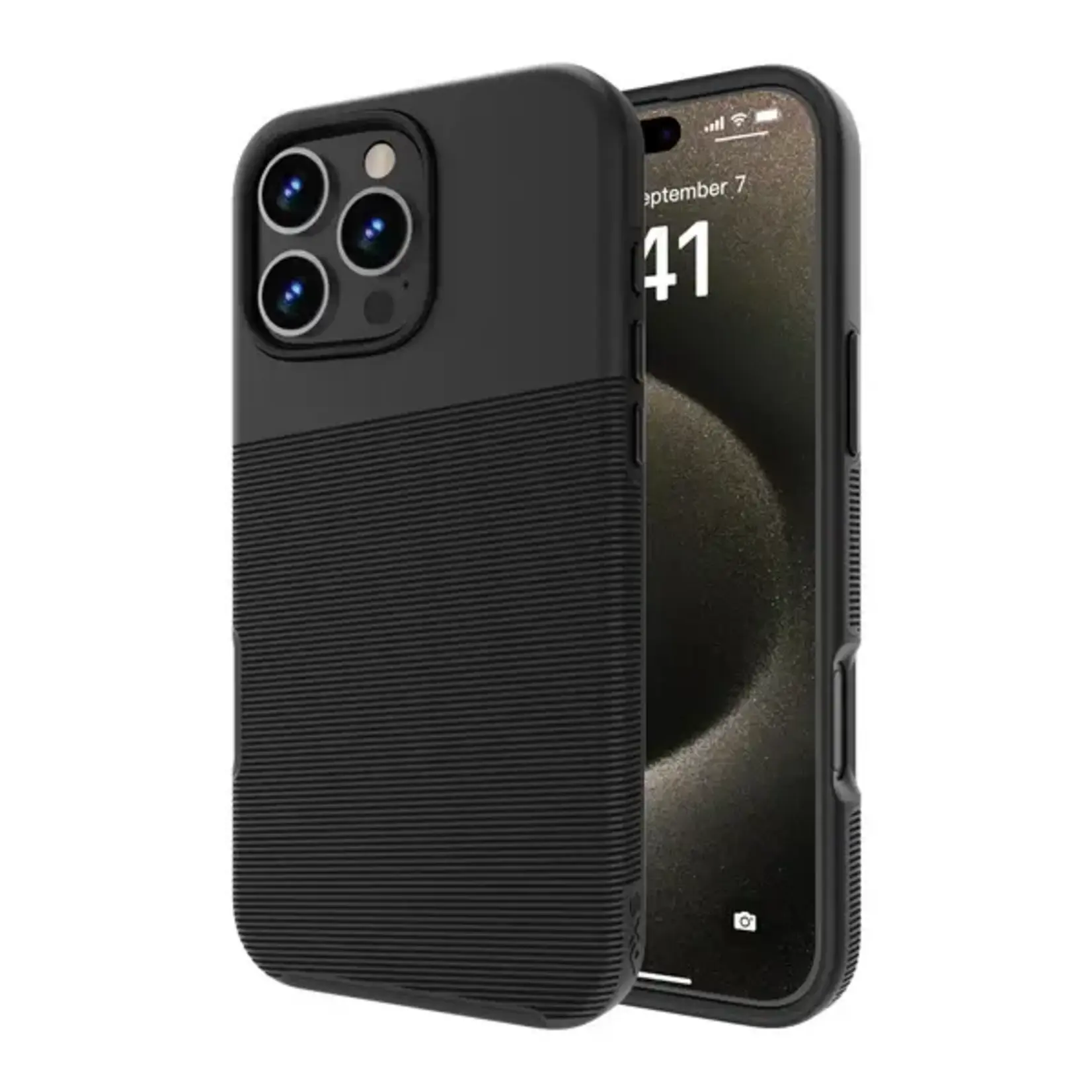 axessorize ÉTUI IPHONE 16 PRO MAX - AXS PROTech Plus Dual-Layered Anti-Shock Sleek Black