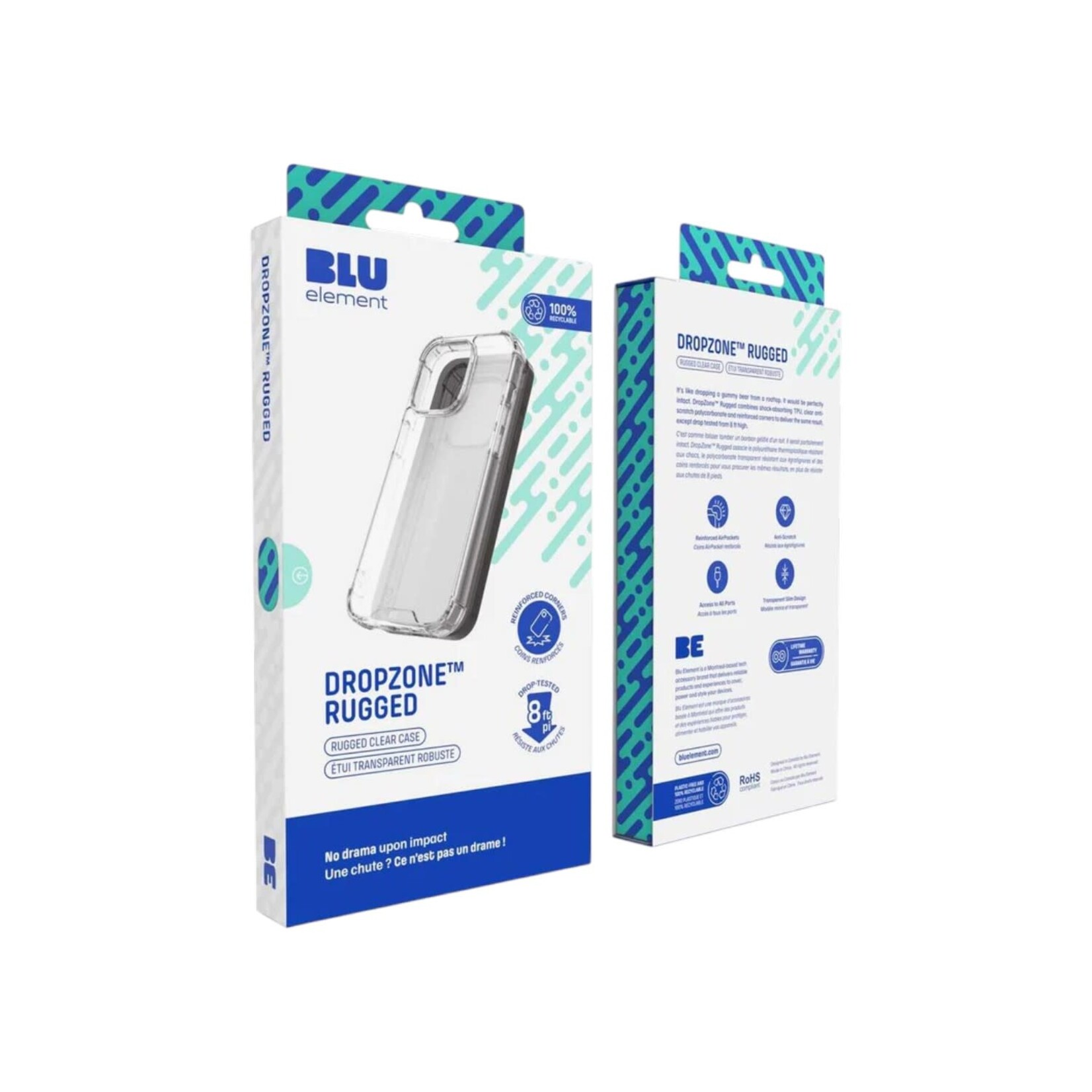 ÉTUI CASE GOOGLE PIXEL 9A - Blu Element Dropzone Rugged Clear Case