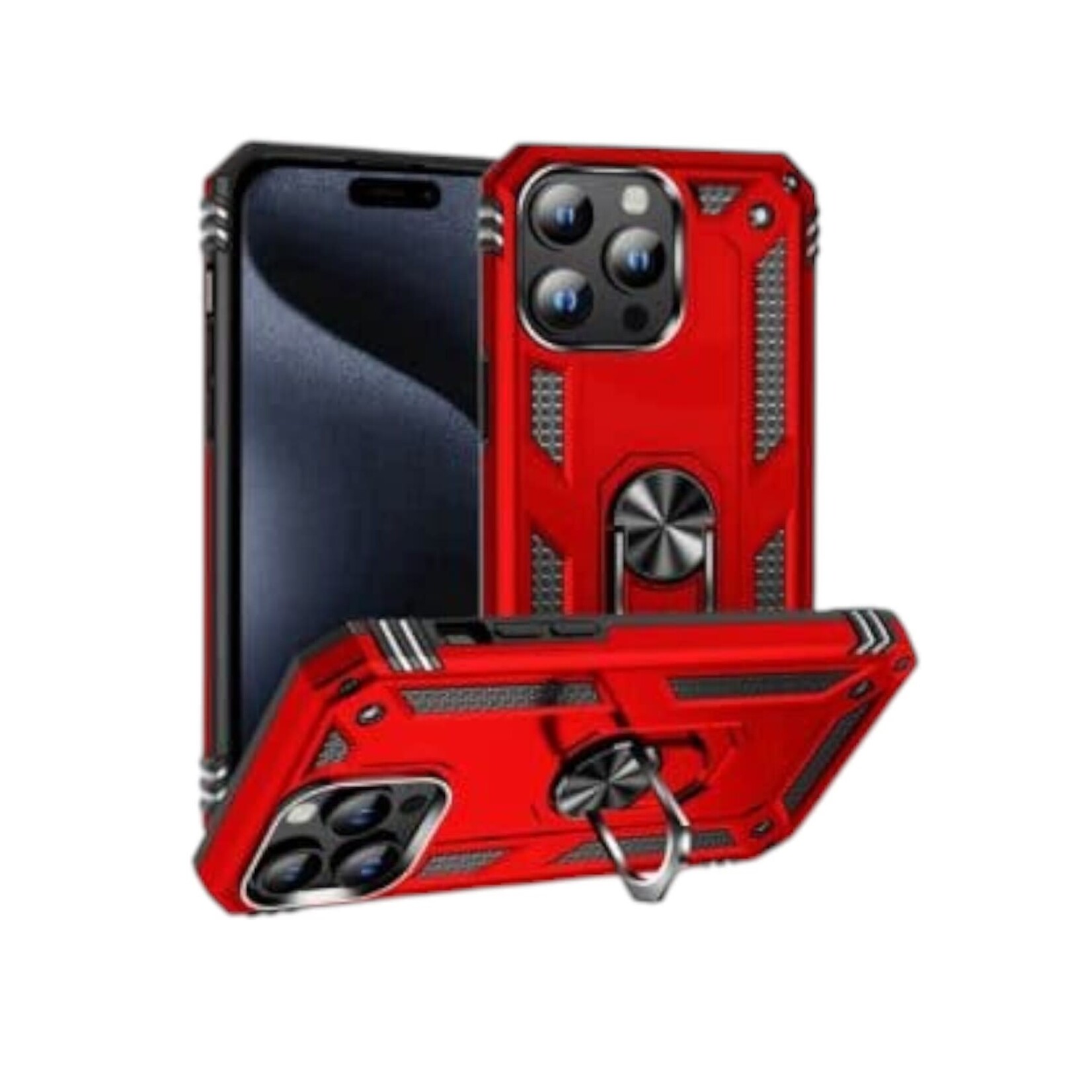 ÉTUI CASE IPHONE 13/14/15/16e/17e - Armor Hybrid Military Case with Ring Kickstand