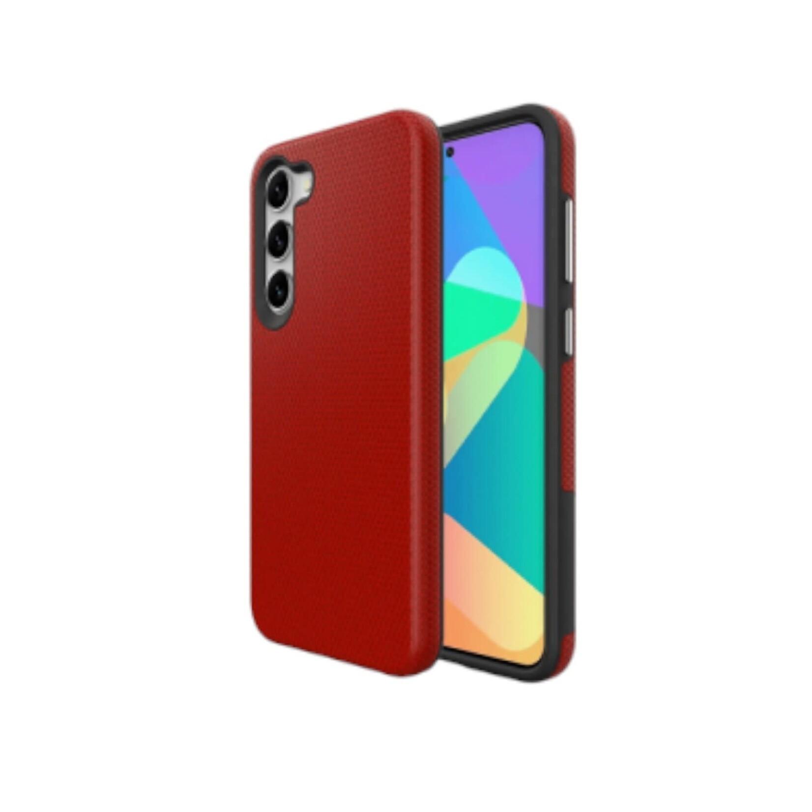 ÉTUI CASE IPHONE 13/14/15/16e/17e - Triangle Shockproof Case with Anti Slip Grains